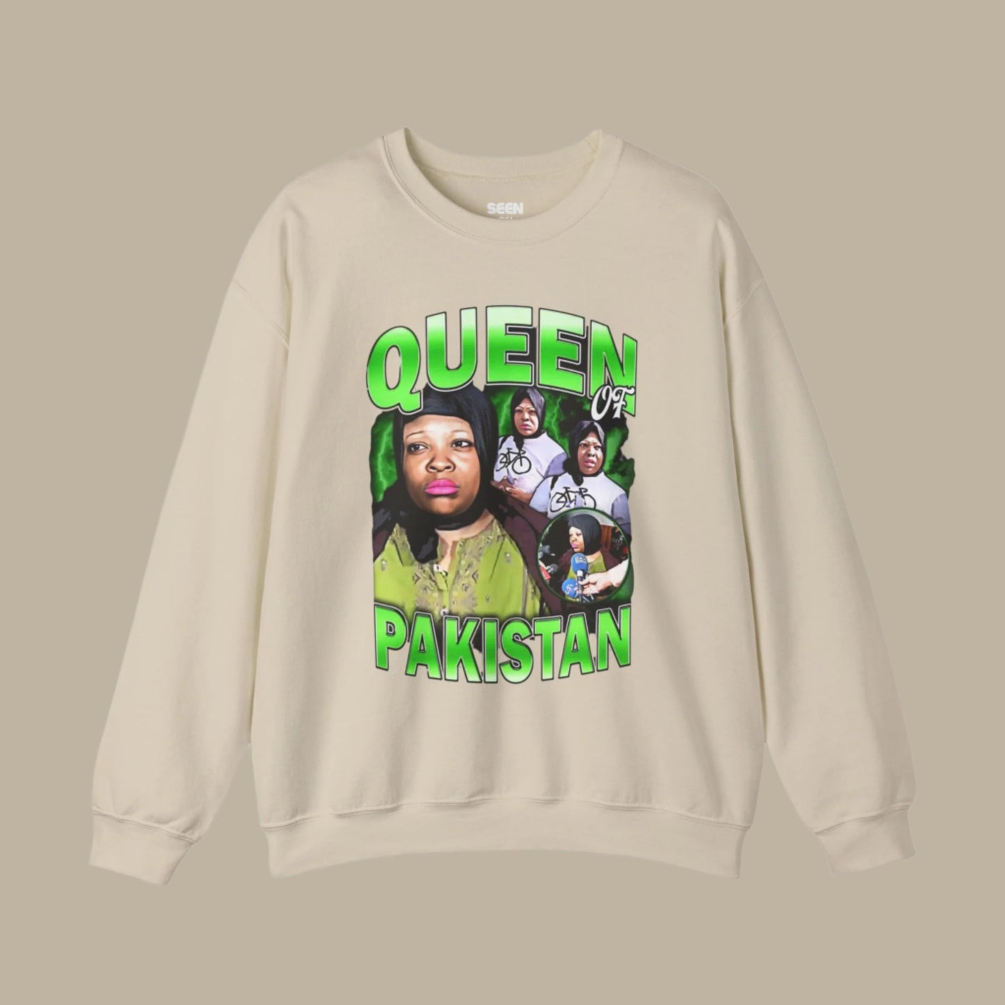 Queen of Pakistan New York Woman Crewneck Sweater | Onijah Viral Hip Hop Rap Tees | 3 Colors - seen on celebs
