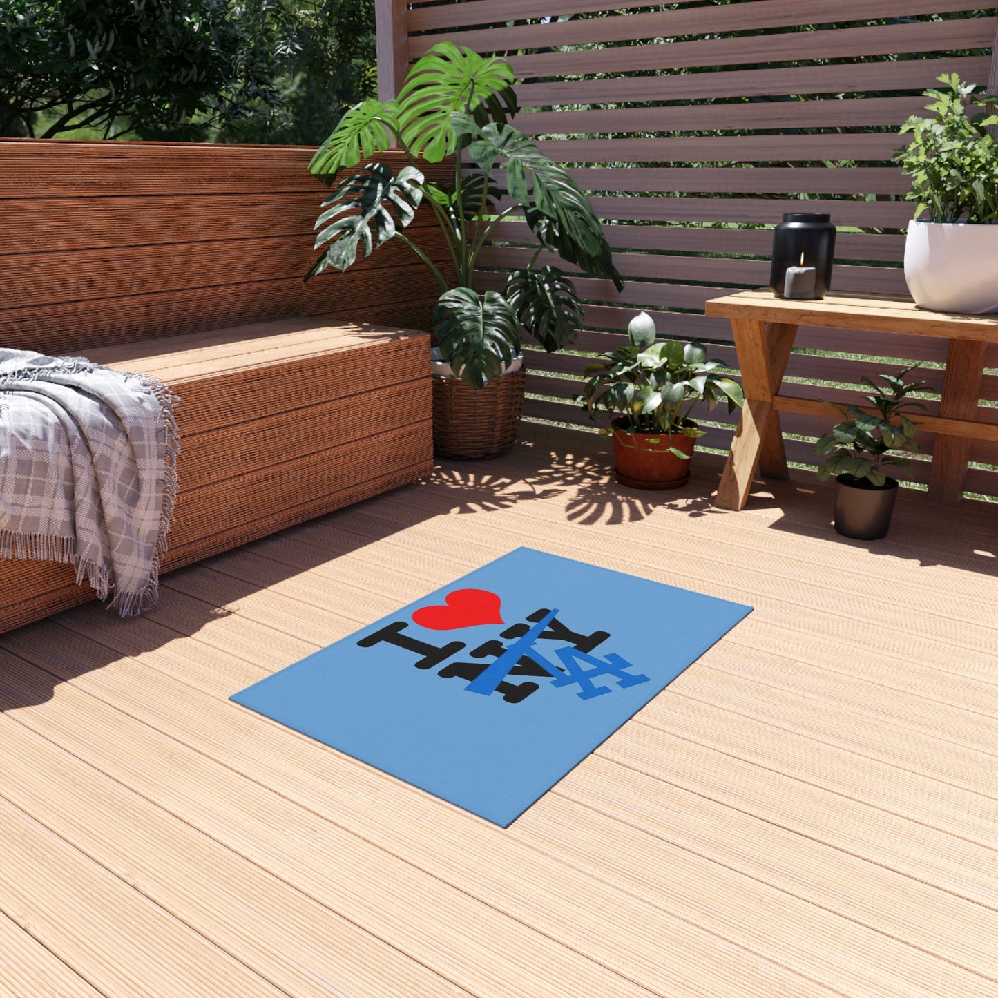I Love Los Angeles NOT New York Crossout Non-Slip Door Mat | Dodger, LA Champions Viral Funny Welcome Design - seen on celebs