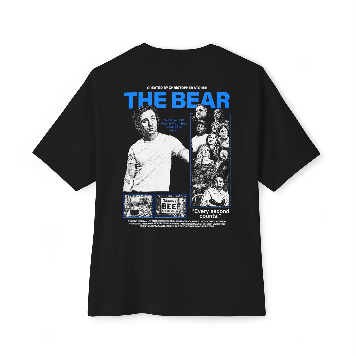The Bear TV Show | Full Cast Chicago - Every Second Counts T-shirt | TV/Movie 2024 Viral Tee | 4 Colors - Unisex - seen on celebs