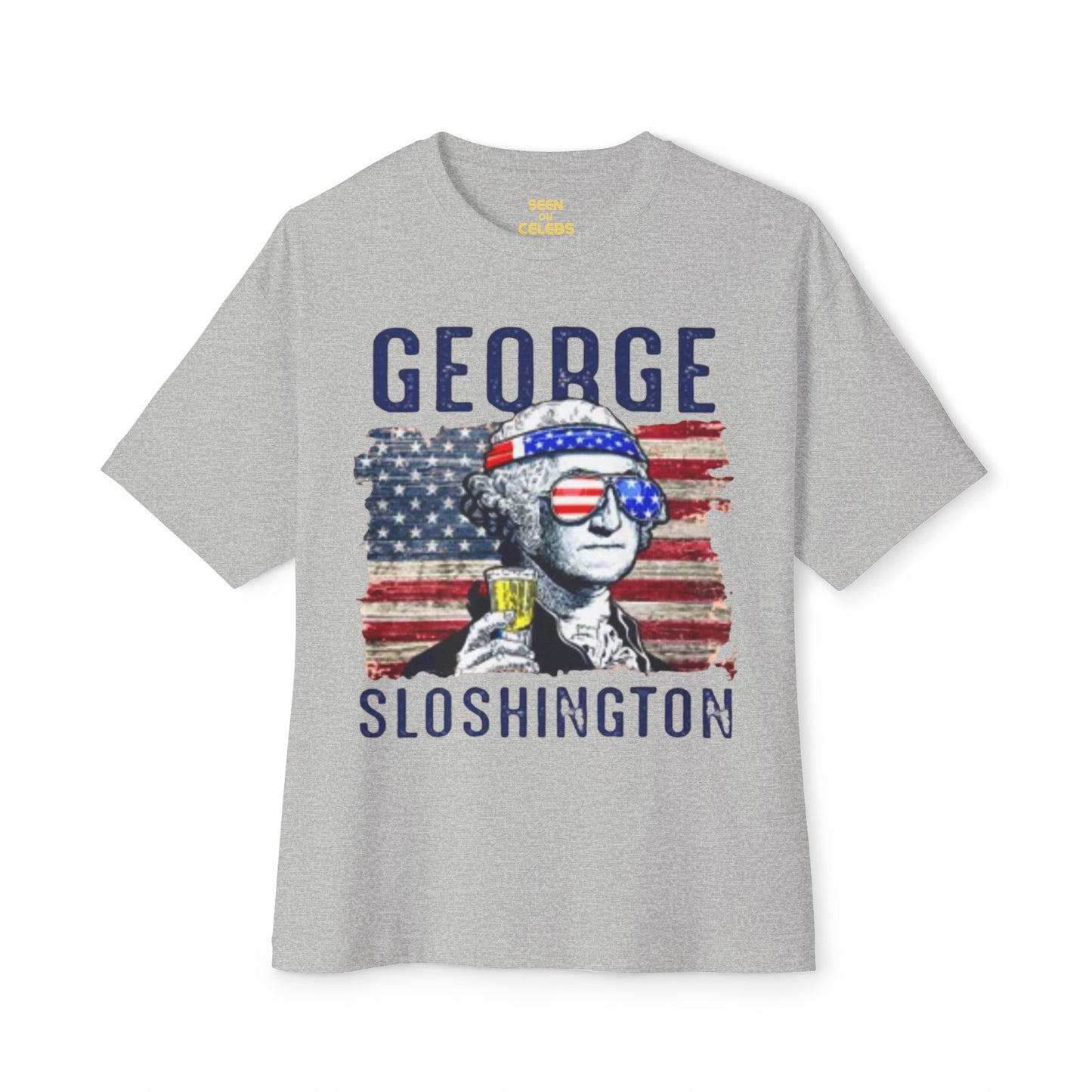 George Sloshington Washington 4th of July T-Shirt l July 4th Independence Day Funny Viral Tee | 4 Colors - Unisex - seen on celebs