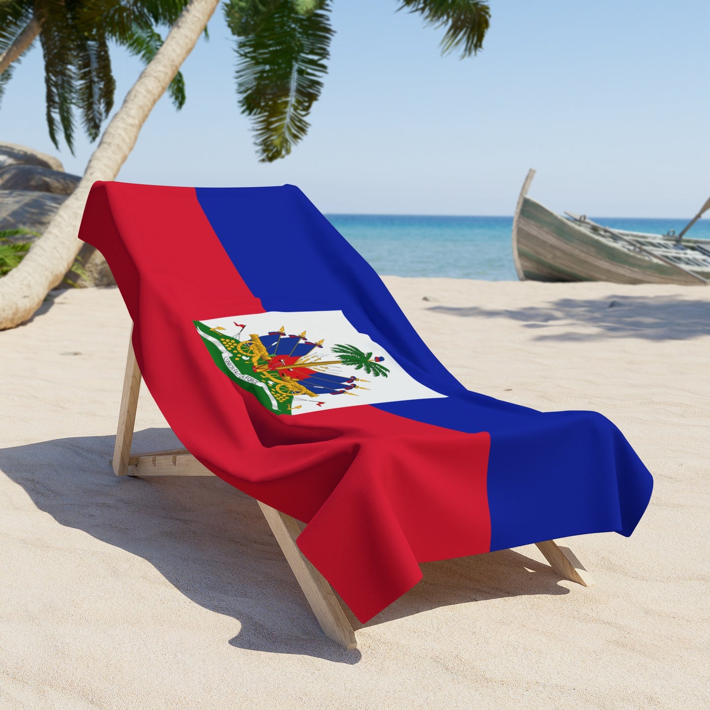 Haiti Flag Beach Towel | Quality & Long Lasting - 2 Sizes | Haitian Pride - seen on celebs