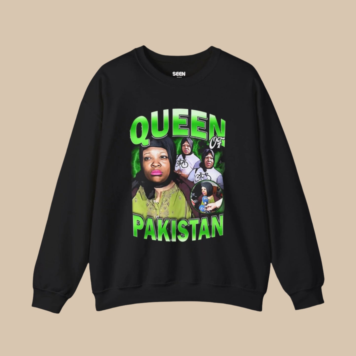 Queen of Pakistan New York Woman Crewneck Sweater | Onijah Viral Hip Hop Rap Tees | 3 Colors - seen on celebs
