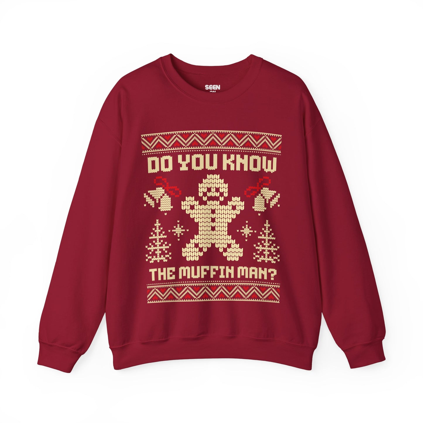 As Seen in Shrek Do You Know The Muffin Man Ugly Christmas Sweatshirt | Gingerbread Man | 3 Colors - seen on celebs