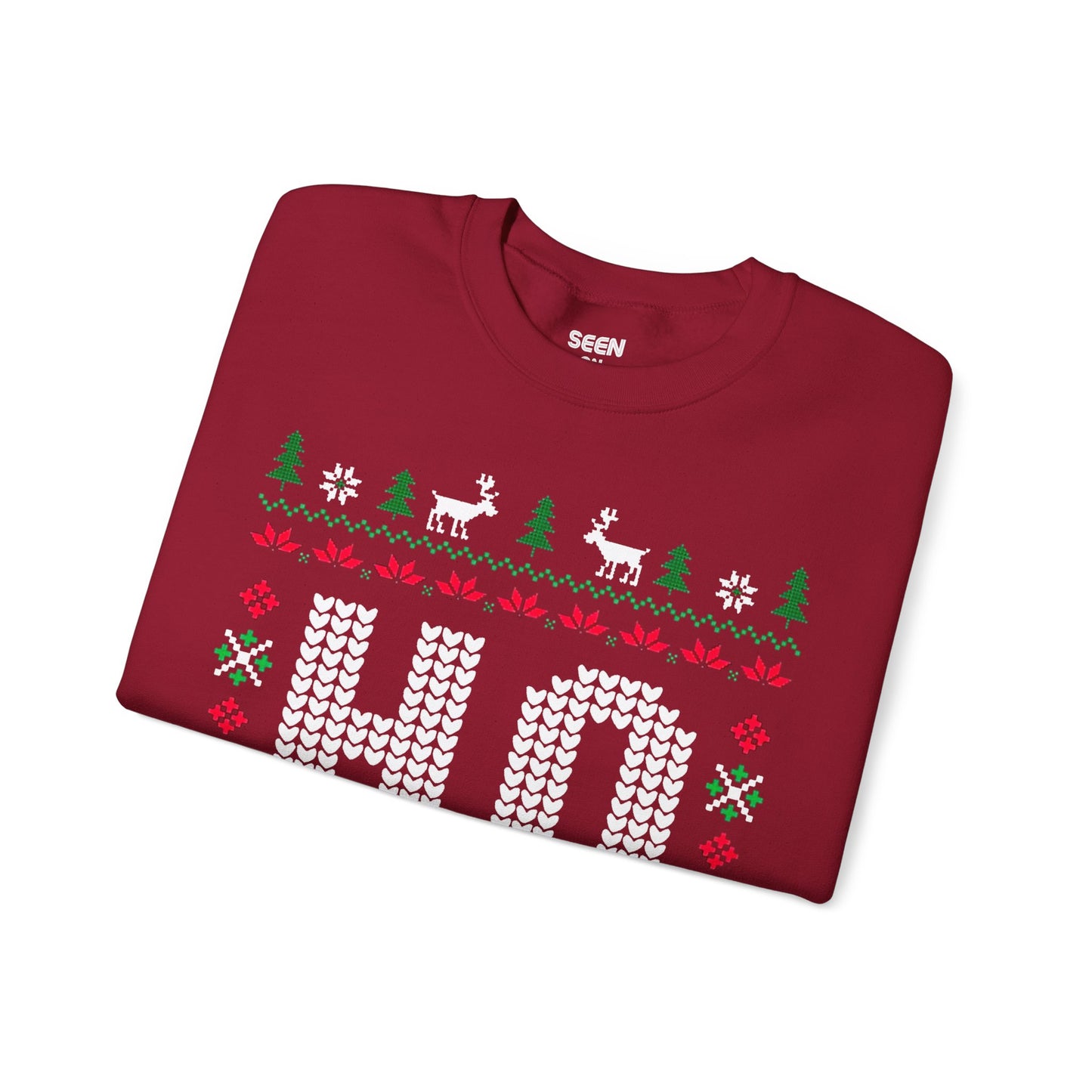 Ho Ugly Christmas Sweater | Comfy Couples Matching Crewneck Sweatshirt | Funny Xmas Santa Related | 4 Colors - seen on celebs