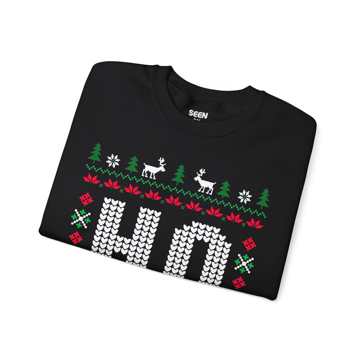 Ho Ugly Christmas Sweater | Comfy Couples Matching Crewneck Sweatshirt | Funny Xmas Santa Related | 4 Colors - seen on celebs