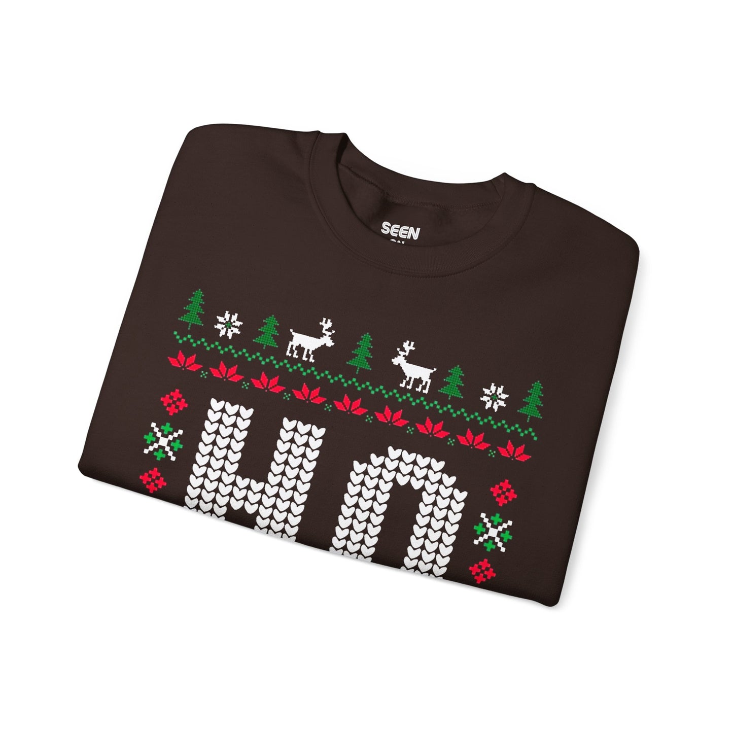 Ho Ugly Christmas Sweater | Comfy Couples Matching Crewneck Sweatshirt | Funny Xmas Santa Related | 4 Colors - seen on celebs