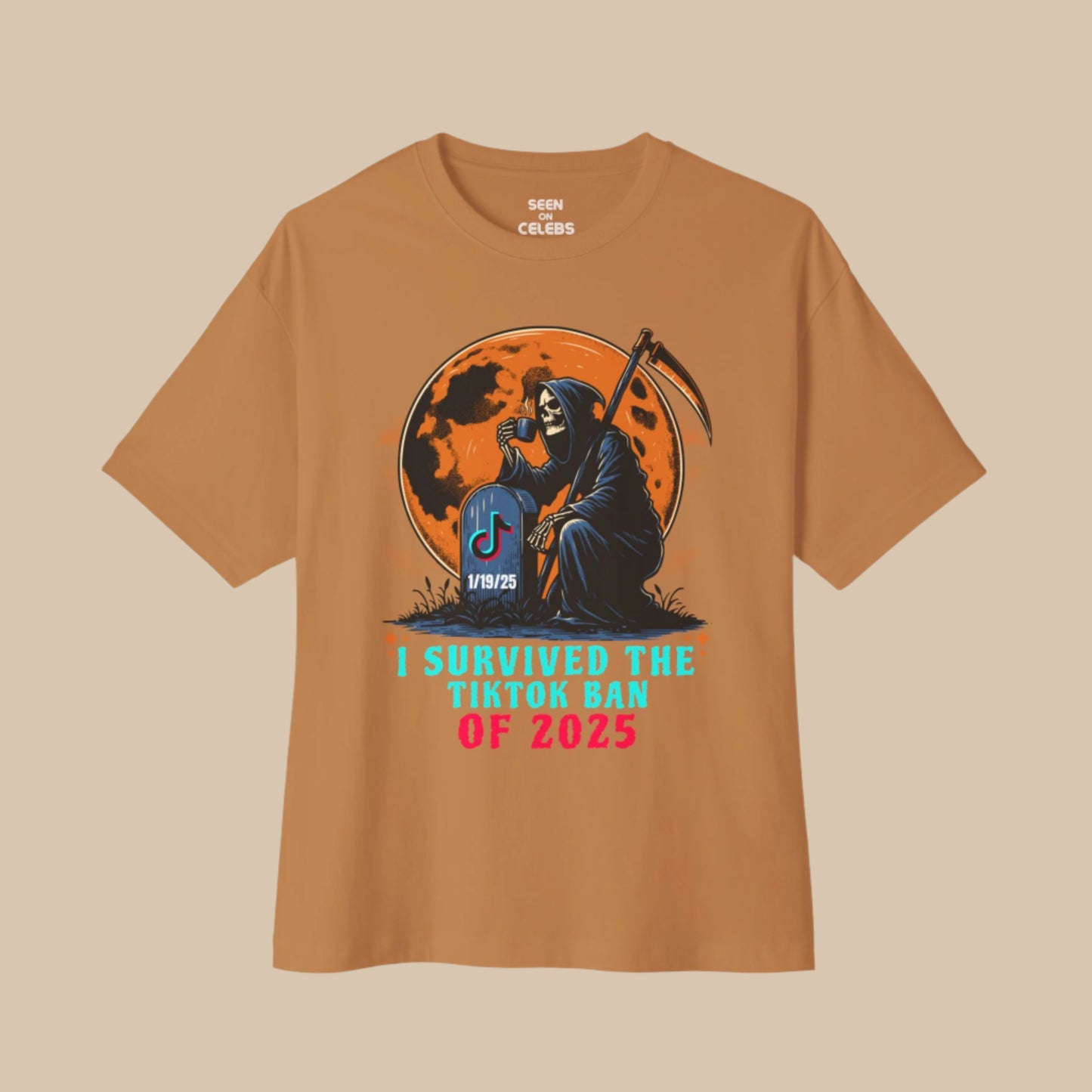 I Survived The Tik Ban of 2025 Tok T-shirt | Funny Viral Culture Tees | 3 Colors - seen on celebs