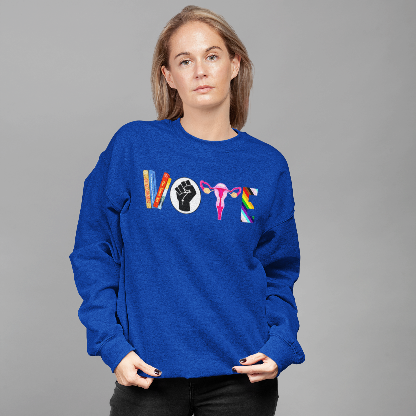 Vote 2024 Crewneck Sweater | Reproductive Rights, BLM, Banned Books, Activism, Decision 2024 Viral | 4 Colors - seen on celebs