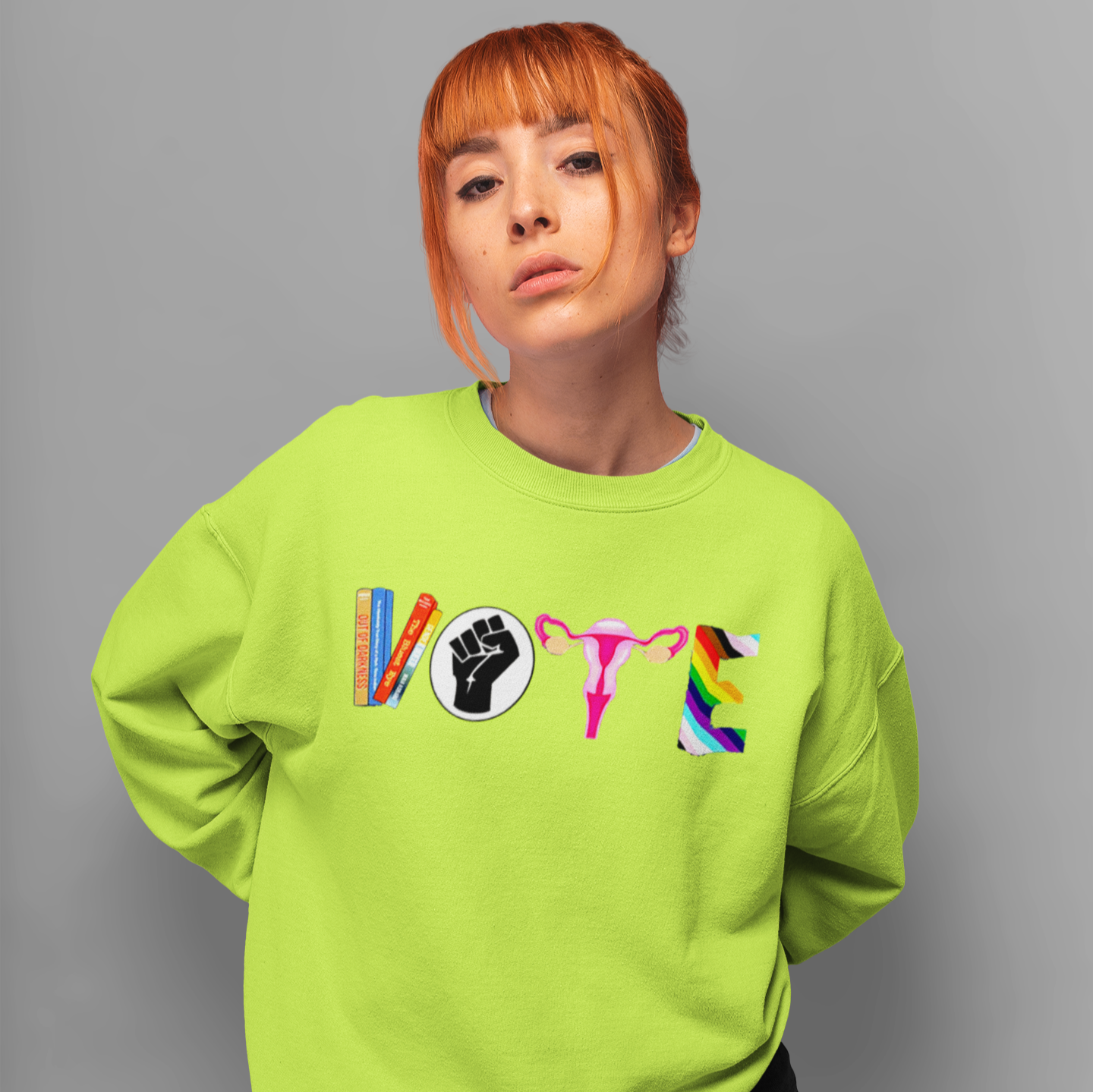 Vote 2024 Crewneck Sweater | Reproductive Rights, BLM, Banned Books, Activism, Decision 2024 Viral | 4 Colors - seen on celebs