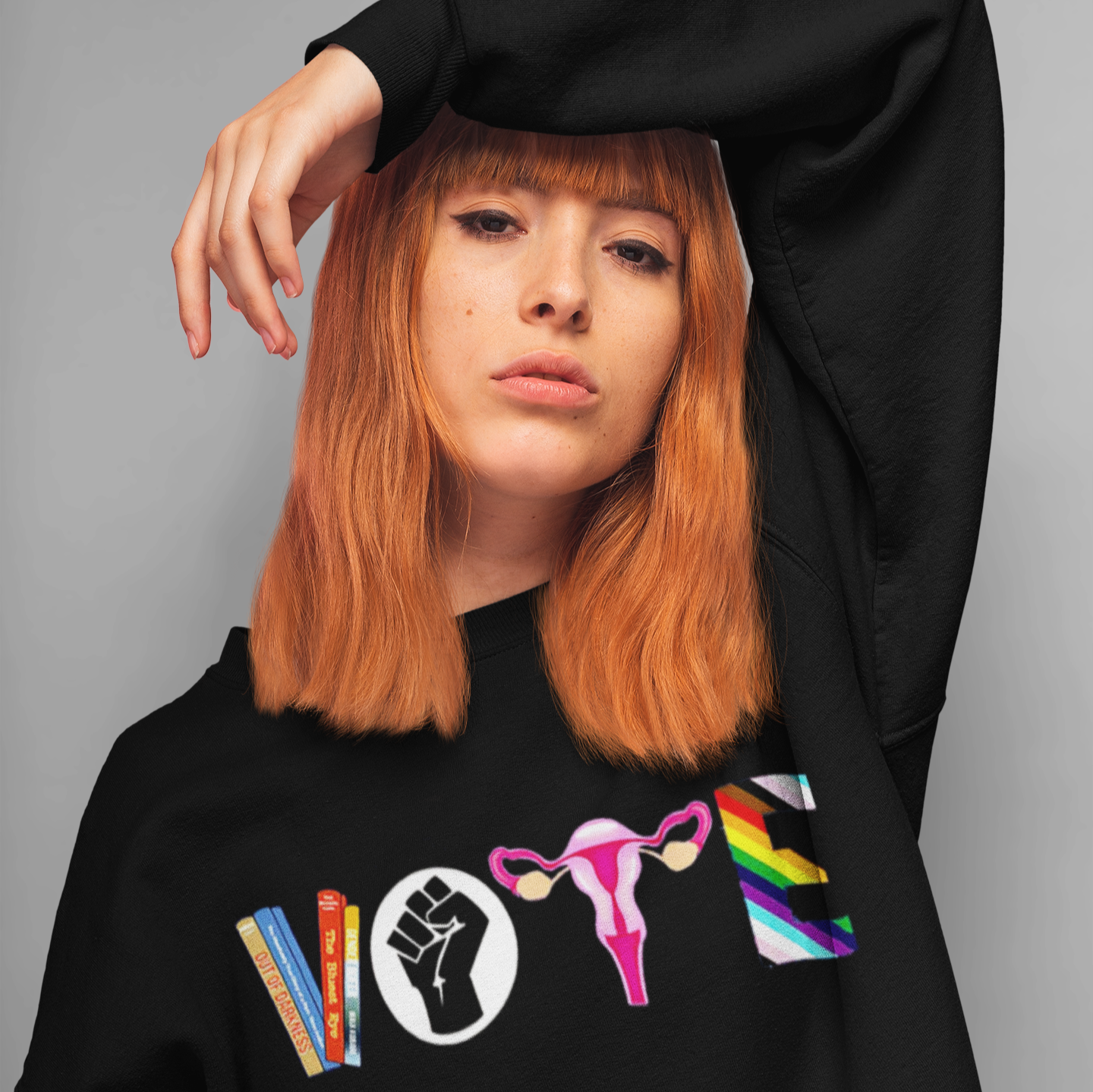 Vote 2024 Crewneck Sweater | Reproductive Rights, BLM, Banned Books, Activism, Decision 2024 Viral | 4 Colors - seen on celebs