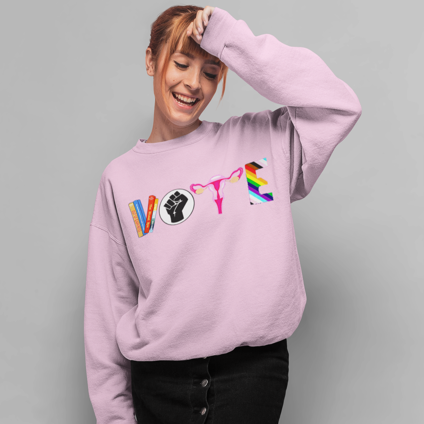 Vote 2024 Crewneck Sweater | Reproductive Rights, BLM, Banned Books, Activism, Decision 2024 Viral | 4 Colors - seen on celebs