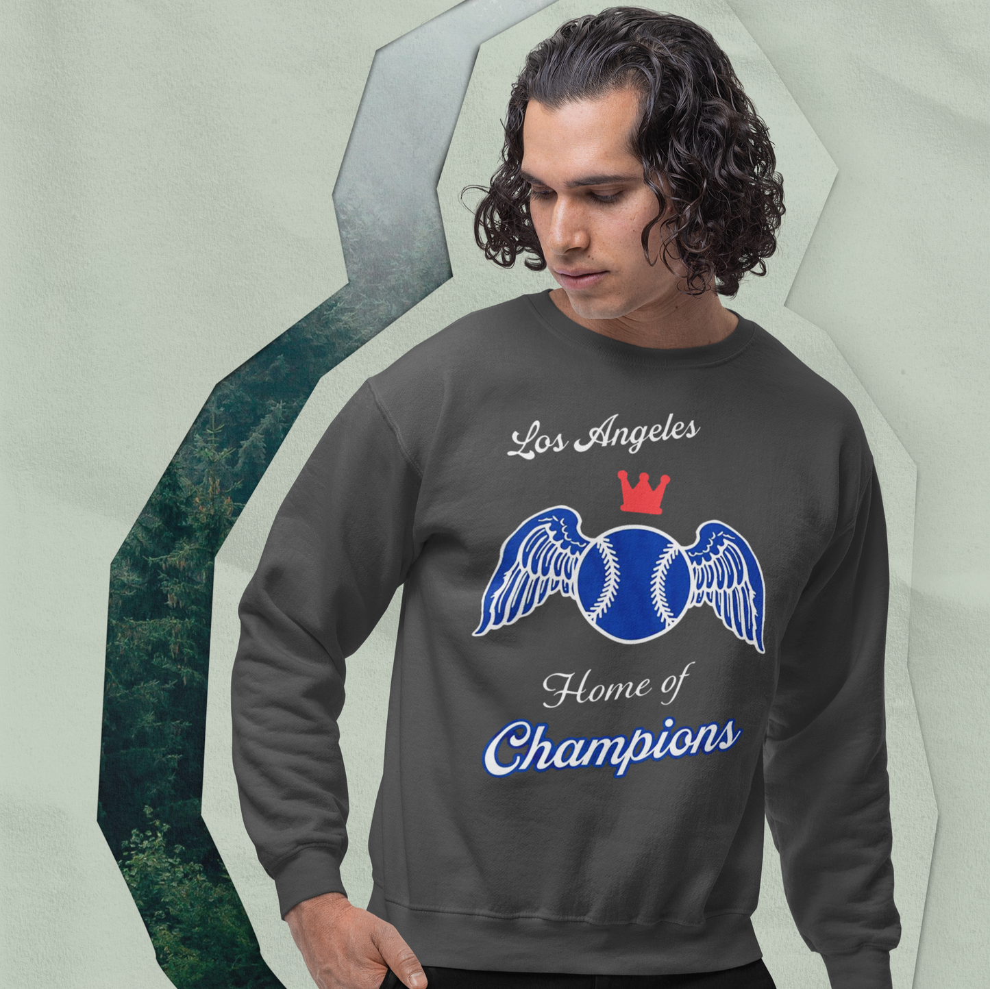 Los Angeles Baseball, Home of Champions Crewneck Sweatshirt | World Series 2024 LA Blue LAD - seen on celebs