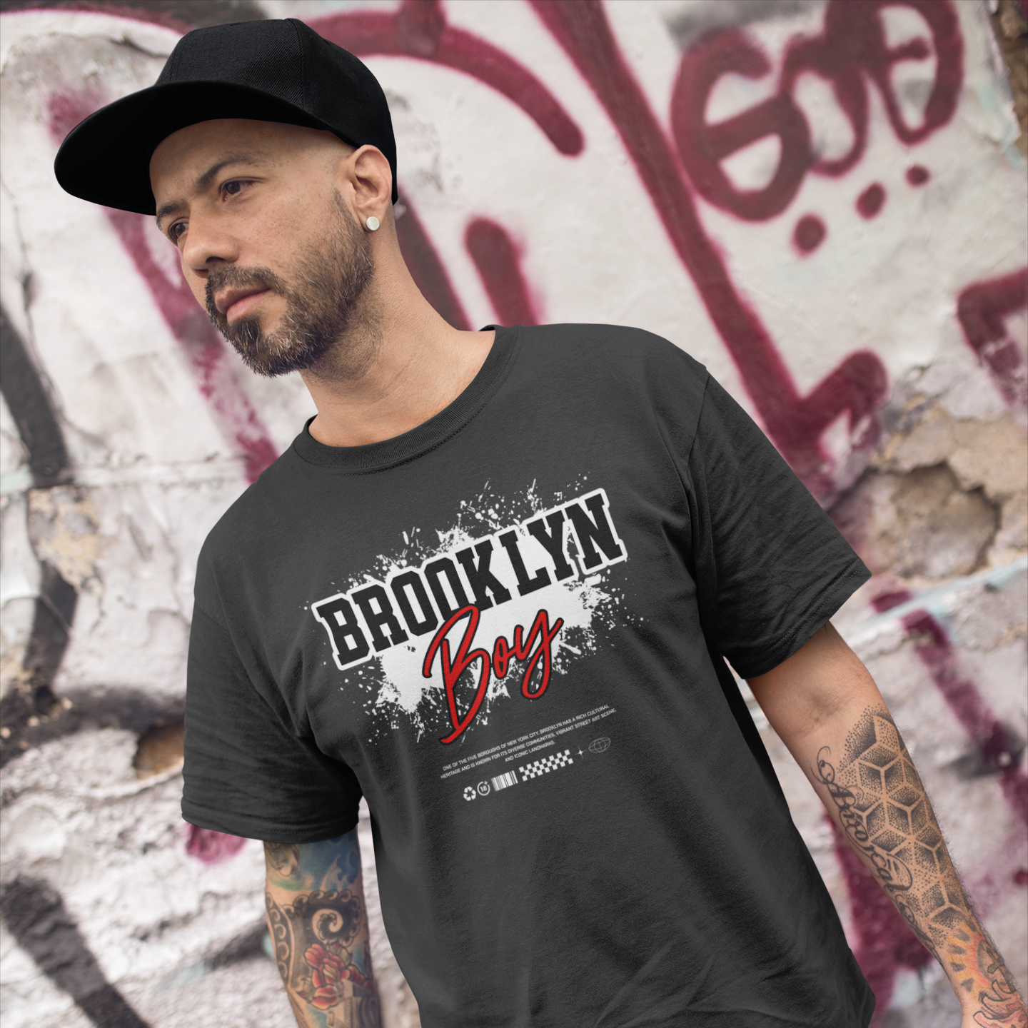 Brooklyn Boy New York City T-shirt | NYC Boroughs Hip Hop Rap Culture Tees | 2 Colors - seen on celebs