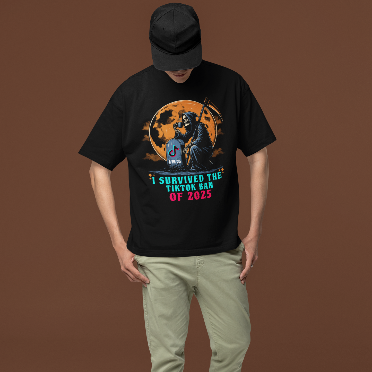 I Survived The Tik Ban of 2025 Tok T-shirt | Funny Viral Culture Tees | 3 Colors - seen on celebs