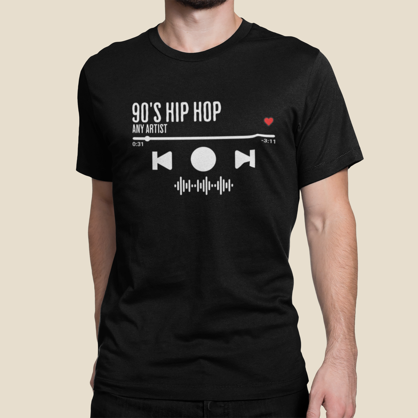 90s Hip Hop Head Playlist T-shirt | Hip Hop Rap Culture Tees | 3 Colors - seen on celebs