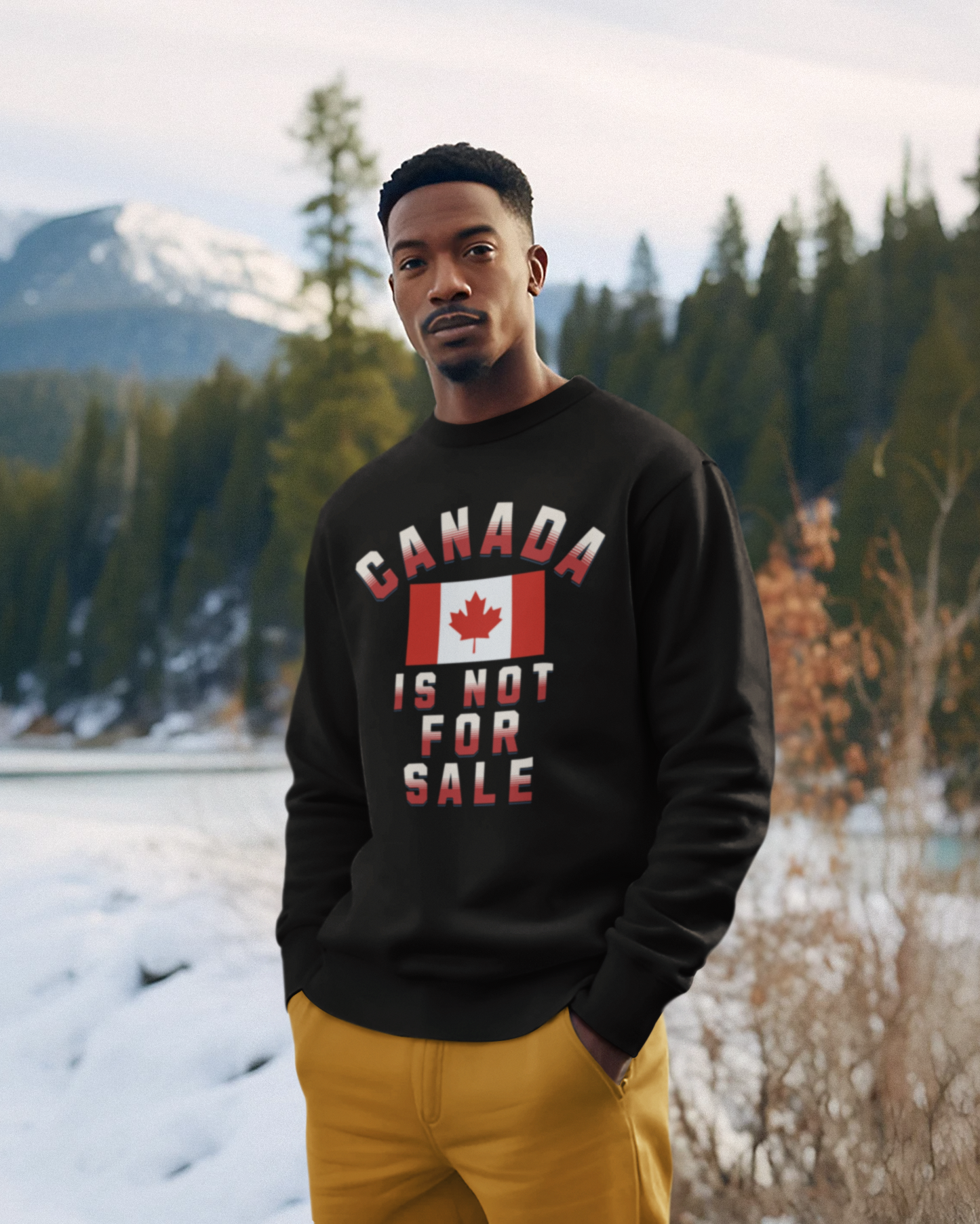 Canada Is Not For Sale Fleece-Lined Crewneck Sweatshirt | Canadian Pride O'Canada Love Viral | 3 Colors