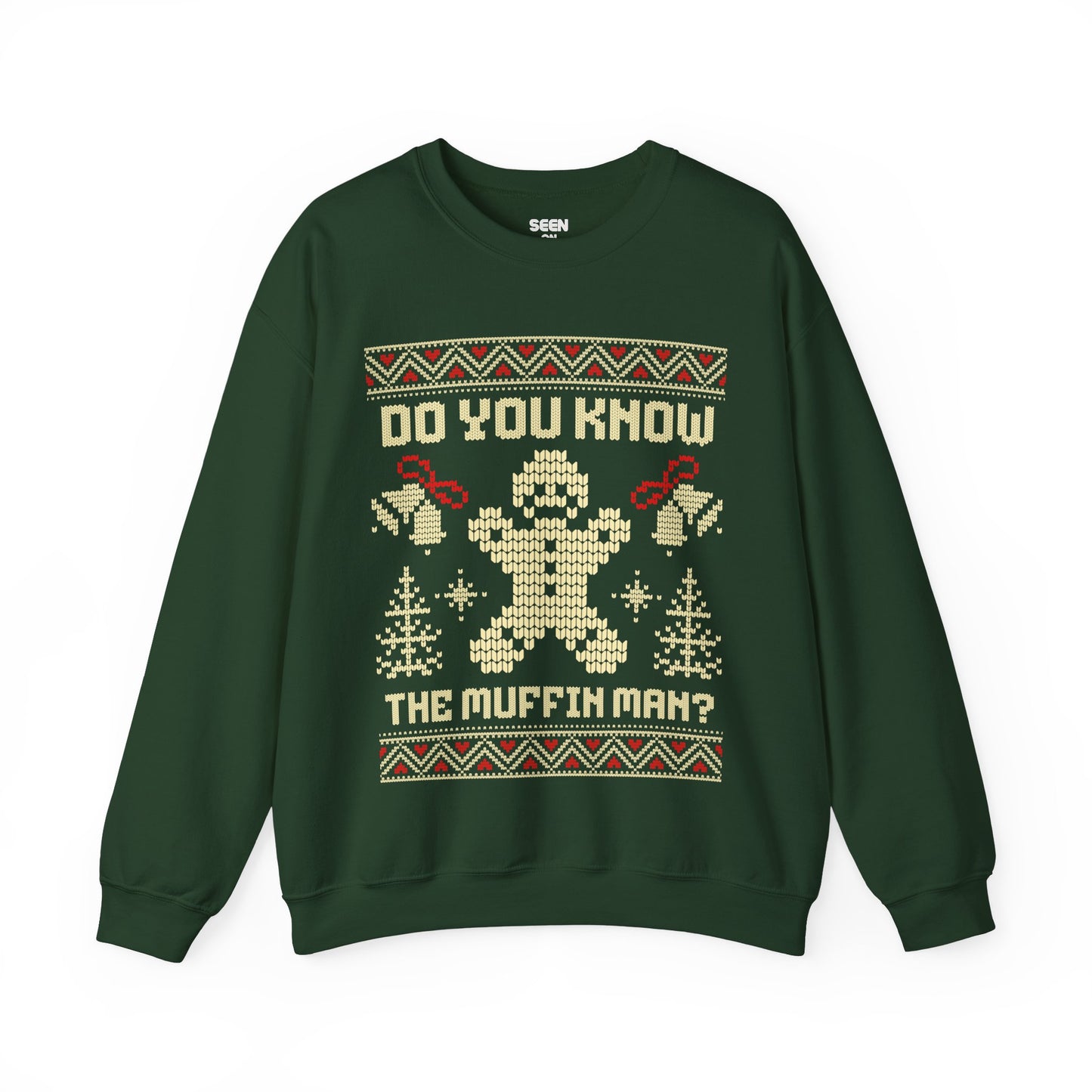 As Seen in Shrek Do You Know The Muffin Man Ugly Christmas Sweatshirt | Gingerbread Man | 3 Colors - seen on celebs