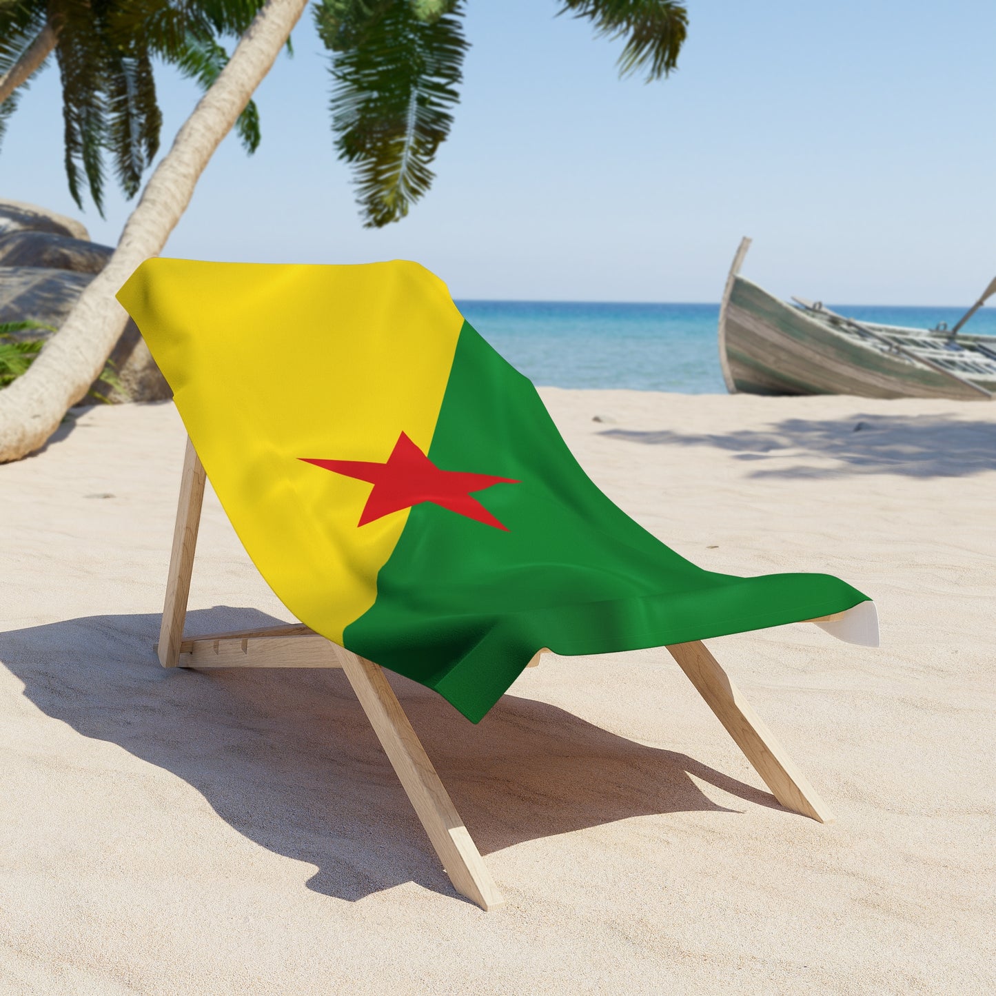 French Guiana Flag Beach Towel | Quality & Long Lasting - 2 Sizes | French Guianan Pride - seen on celebs