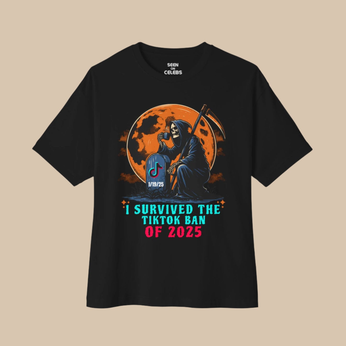 I Survived The Tik Ban of 2025 Tok T-shirt | Funny Viral Culture Tees | 3 Colors - seen on celebs