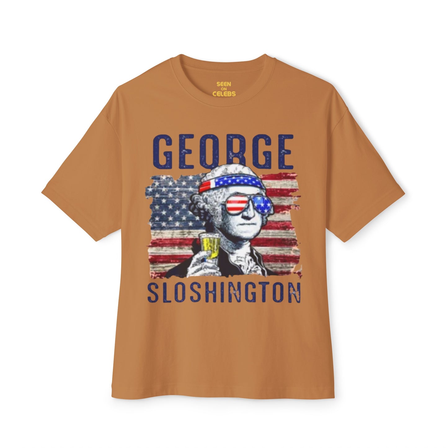 George Sloshington Washington 4th of July T-Shirt l July 4th Independence Day Funny Viral Tee | 4 Colors - Unisex - seen on celebs