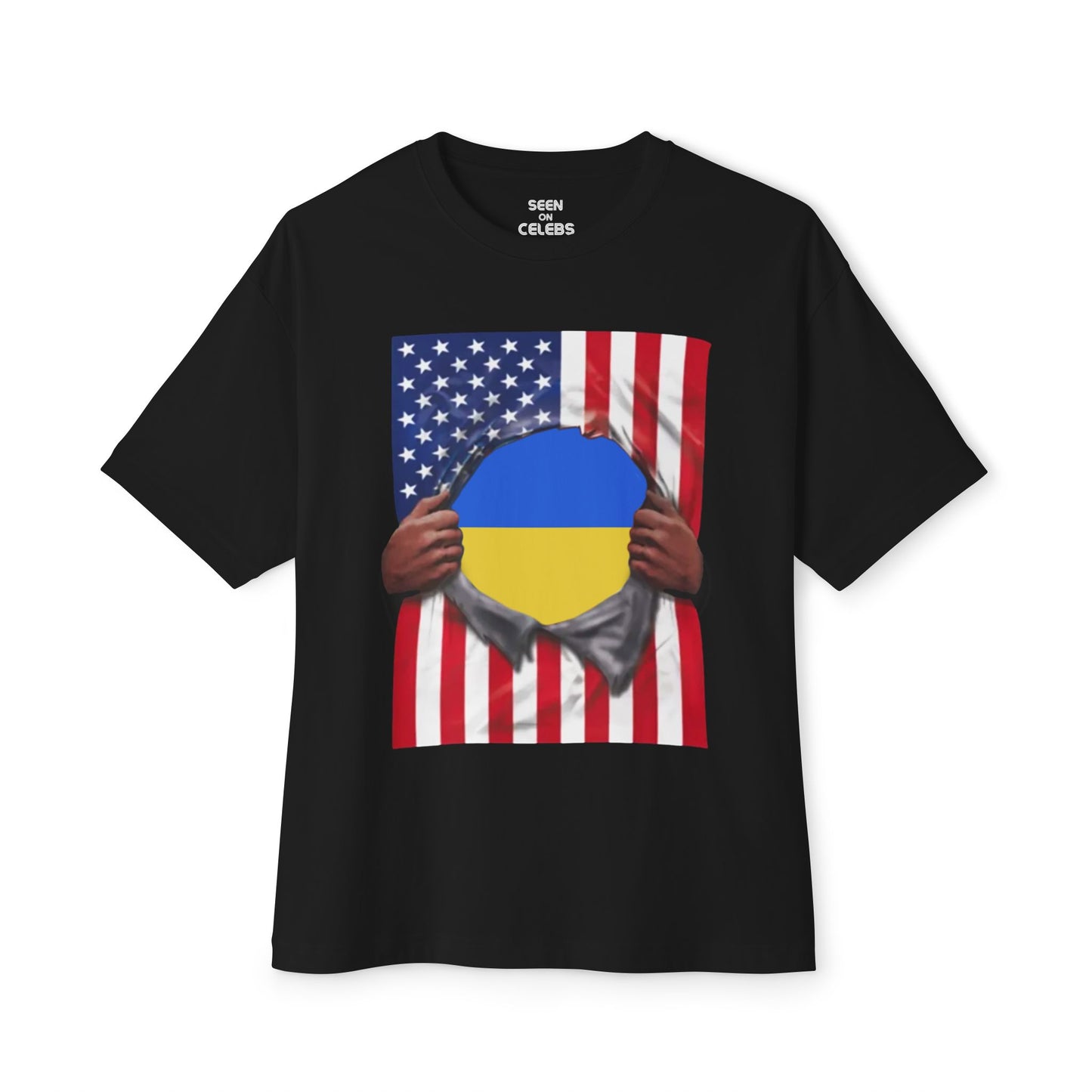 Ukraine Flag + USA Flag Pride T-shirt | Ukrainian + American Flag Rip 4th Of July | Viral Tees | Unisex - 3 Colors - seen on celebs