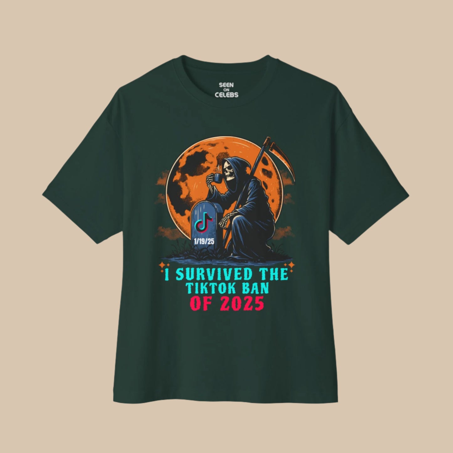I Survived The Tik Ban of 2025 Tok T-shirt | Funny Viral Culture Tees | 3 Colors - seen on celebs