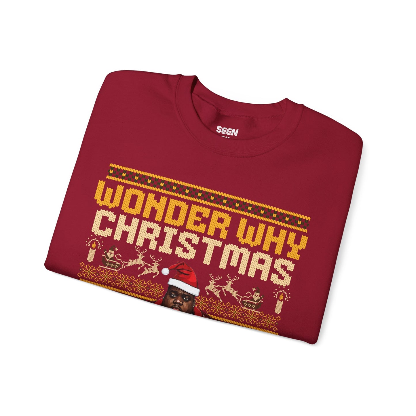 Wonder Why Christmas Missed Us Big Hip Hop Ugly Christmas Sweatshirt | Notorious Funny | 3 Colors - seen on celebs