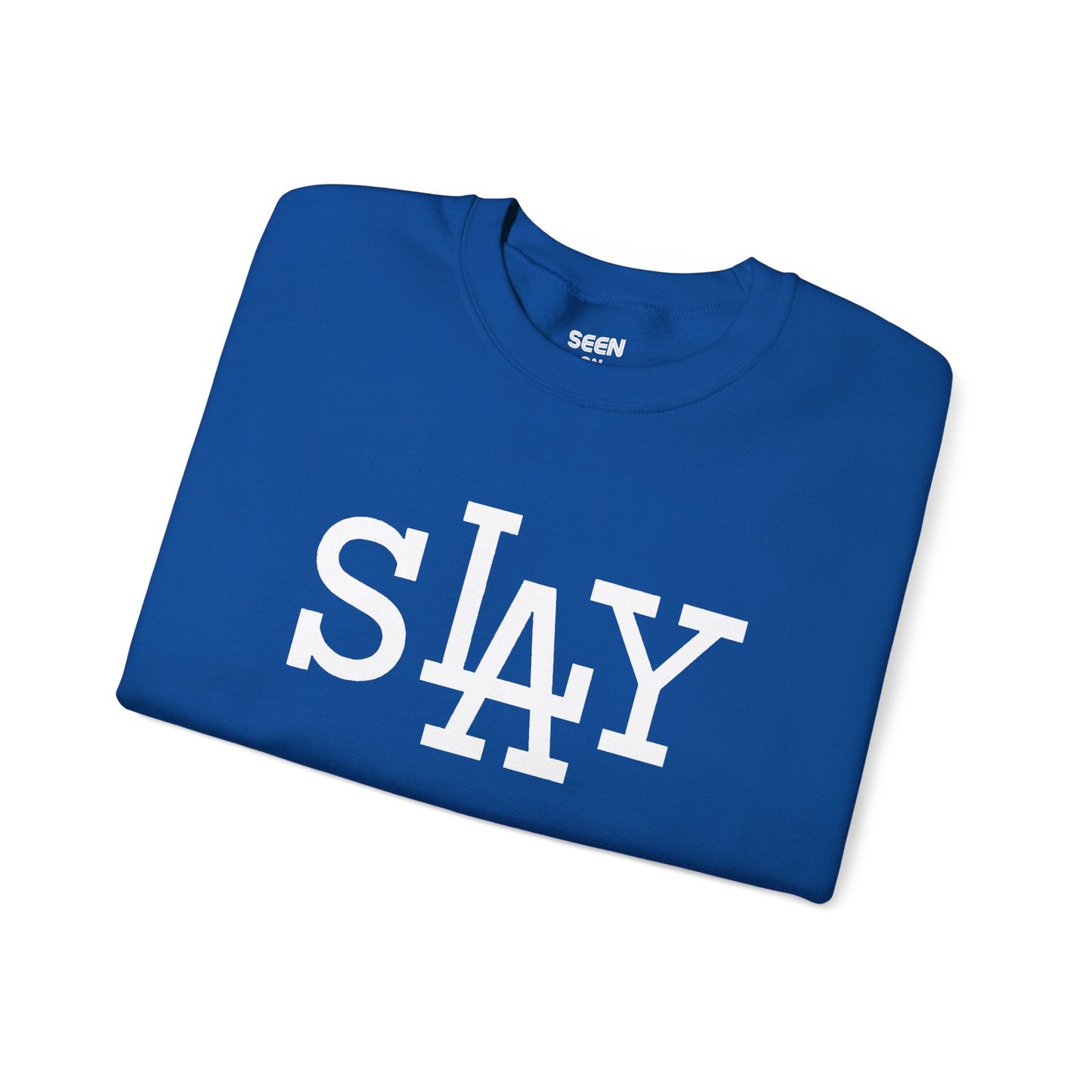 Slay Los Angeles Baseball Champions Comfy Crewneck Sweatshirt | World Series Dodger Edition 2024 LA Blue | 4 Colors - seen on celebs