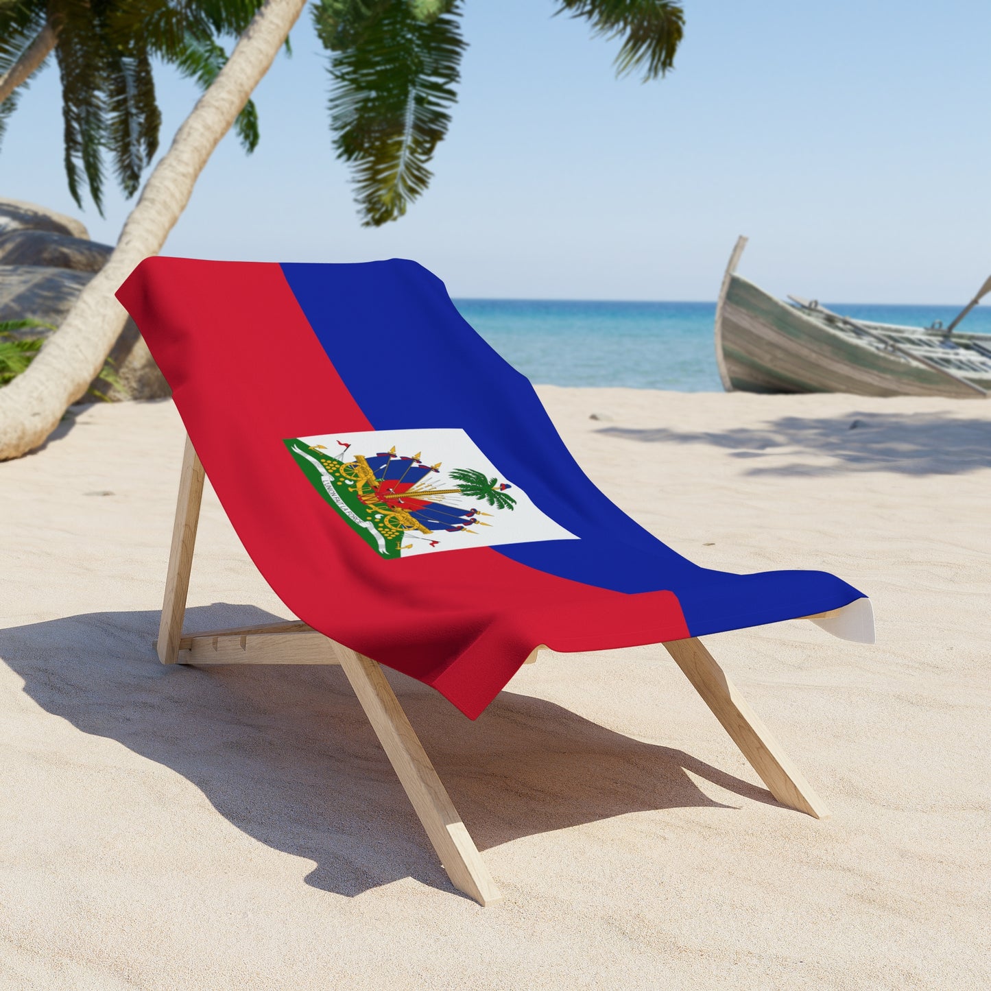 Haiti Flag Beach Towel | Quality & Long Lasting - 2 Sizes | Haitian Pride - seen on celebs