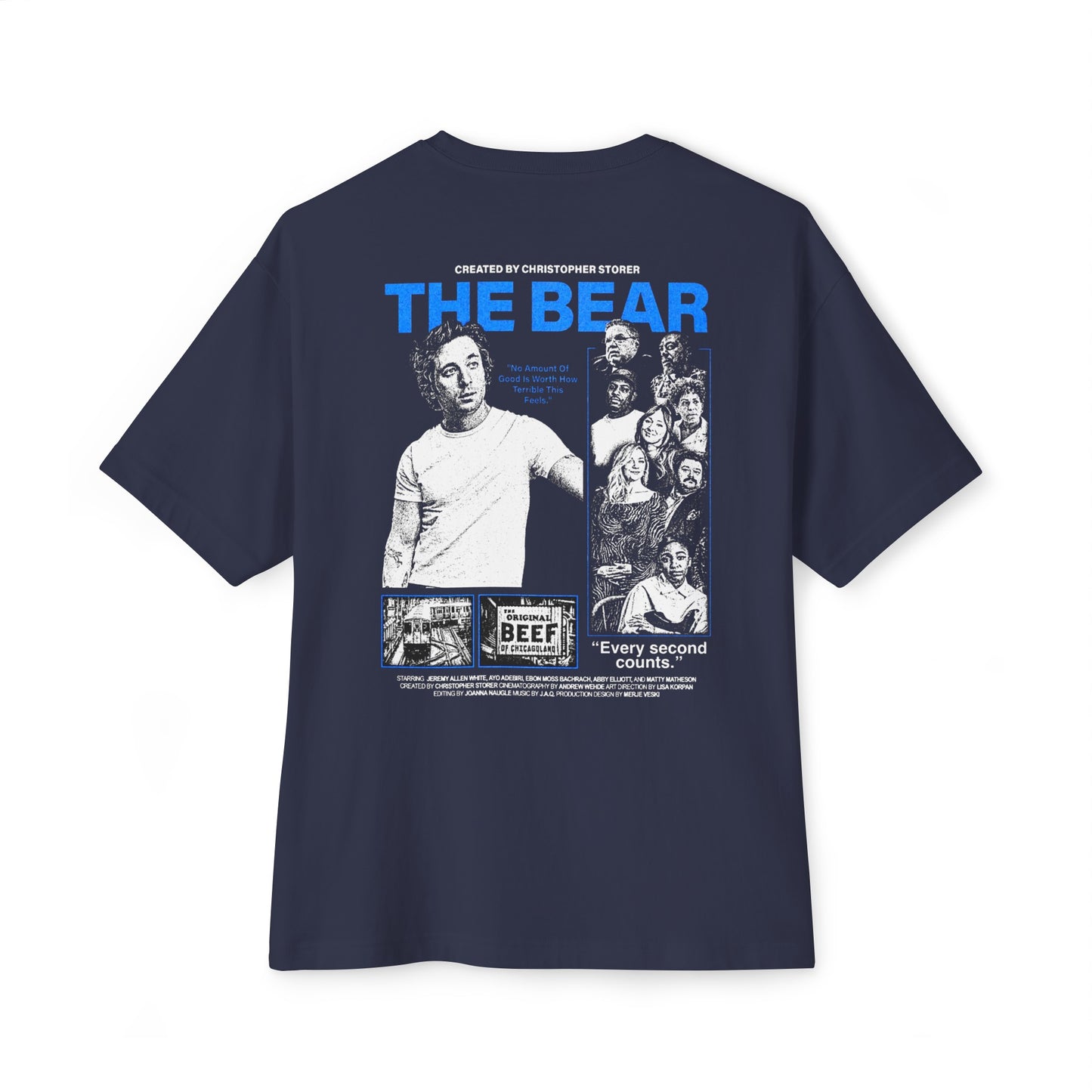 The Bear TV Show | Full Cast Chicago - Every Second Counts T-shirt | TV/Movie 2024 Viral Tee | 4 Colors - Unisex - seen on celebs