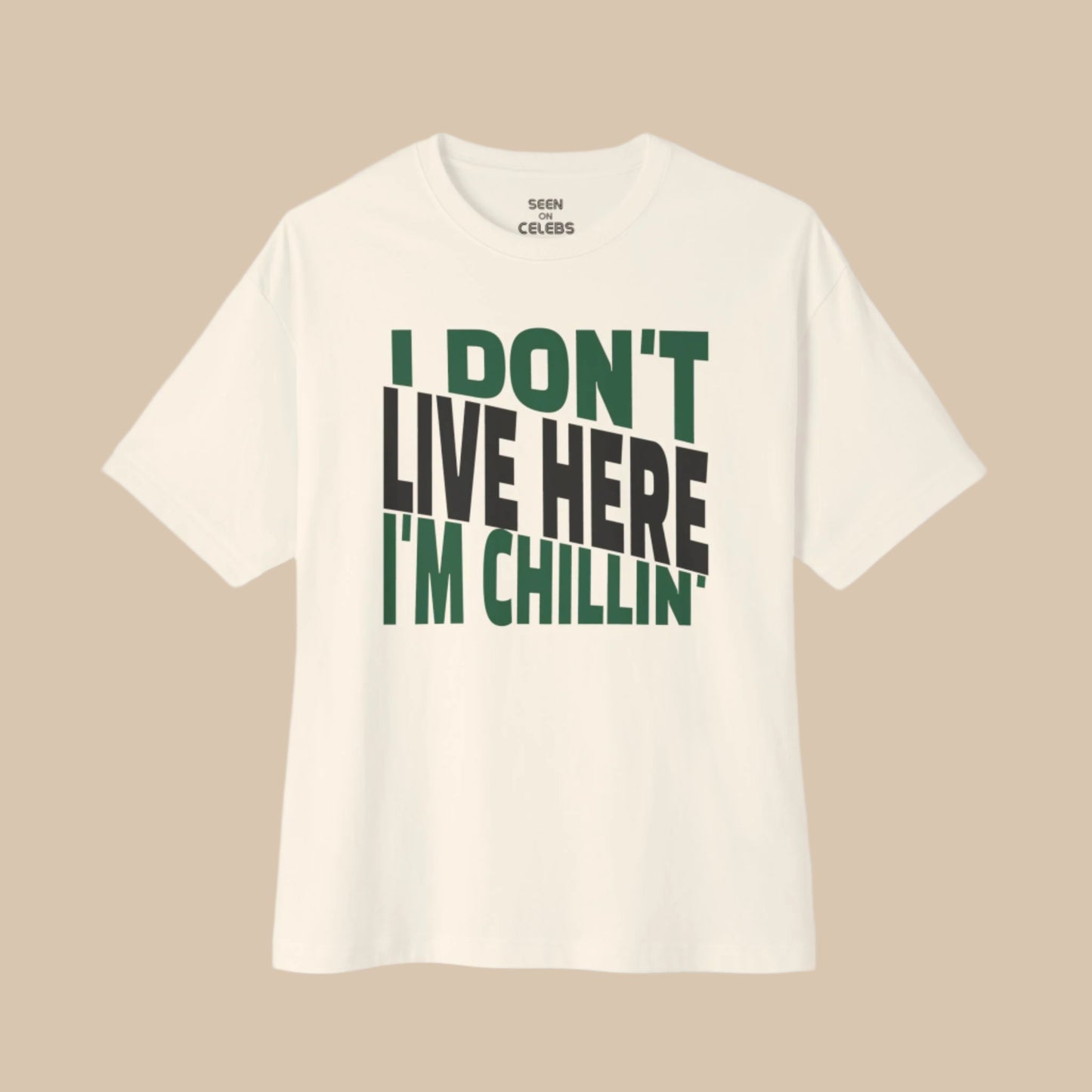 I Don't Live Here I'm Chillin T-shirt | Onijah Pakistan New York Woman | Viral Hip Hop Rap Tees | 3 Colors - seen on celebs