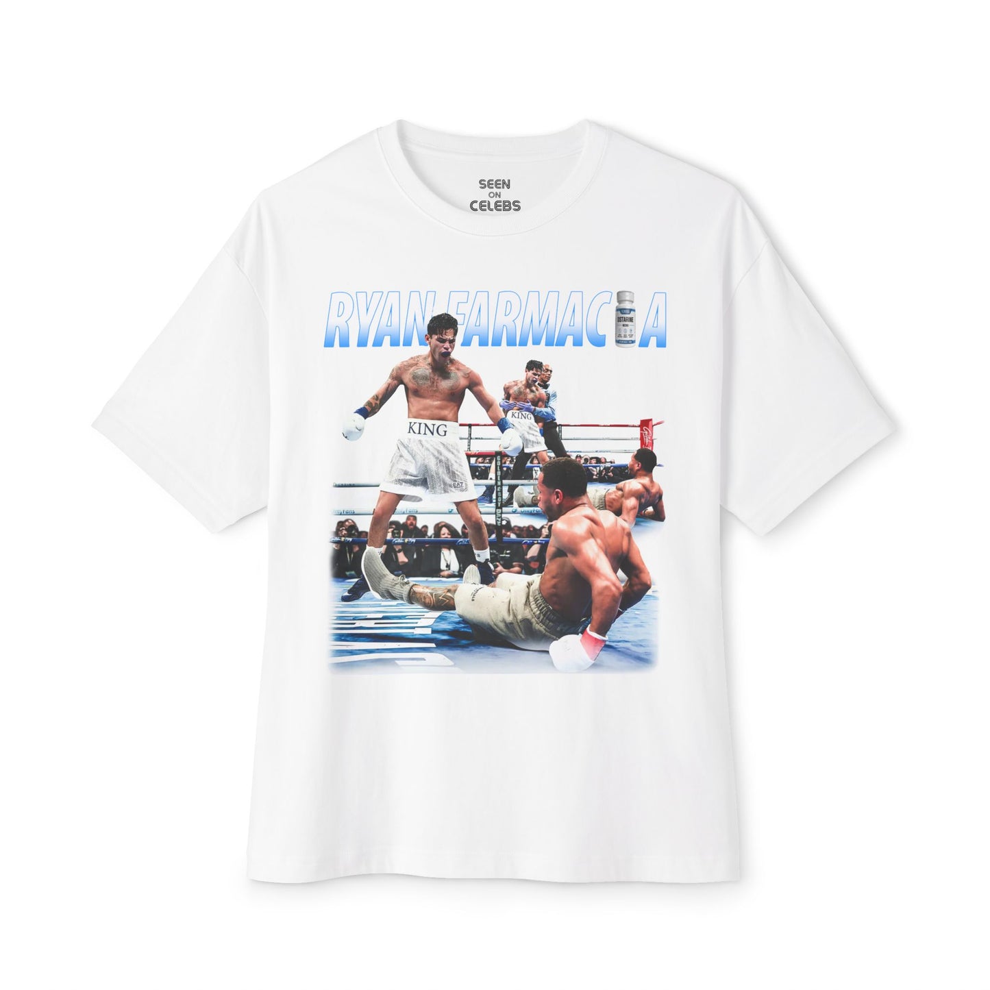 RYAN FARMACIA OSTARINE GARCIA v. DEVIN HANEY T-SHIRT | KNOCKDOWN OF THE YEAR GRAPHIC | 3 COLORS - seen on celebs