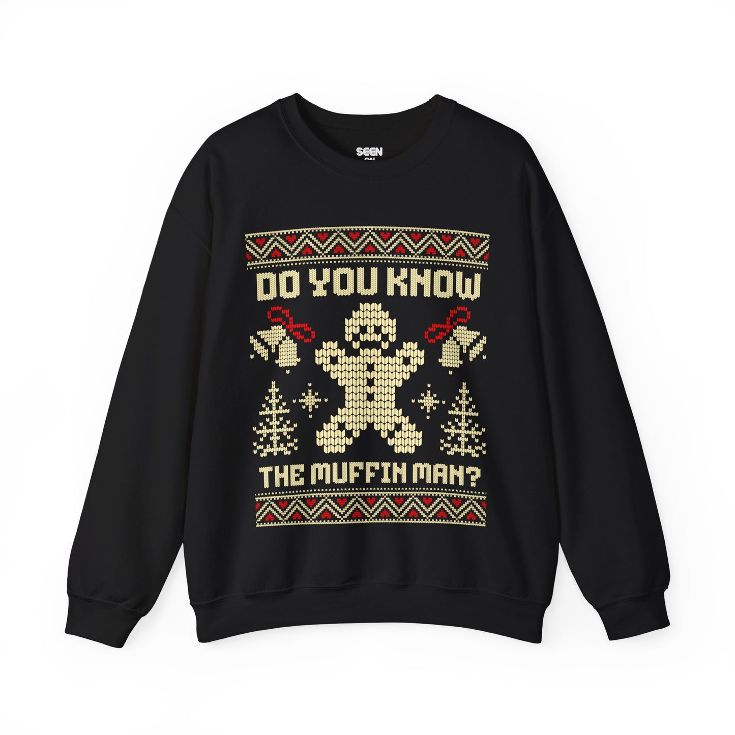 As Seen in Shrek Do You Know The Muffin Man Ugly Christmas Sweatshirt | Gingerbread Man | 3 Colors - seen on celebs