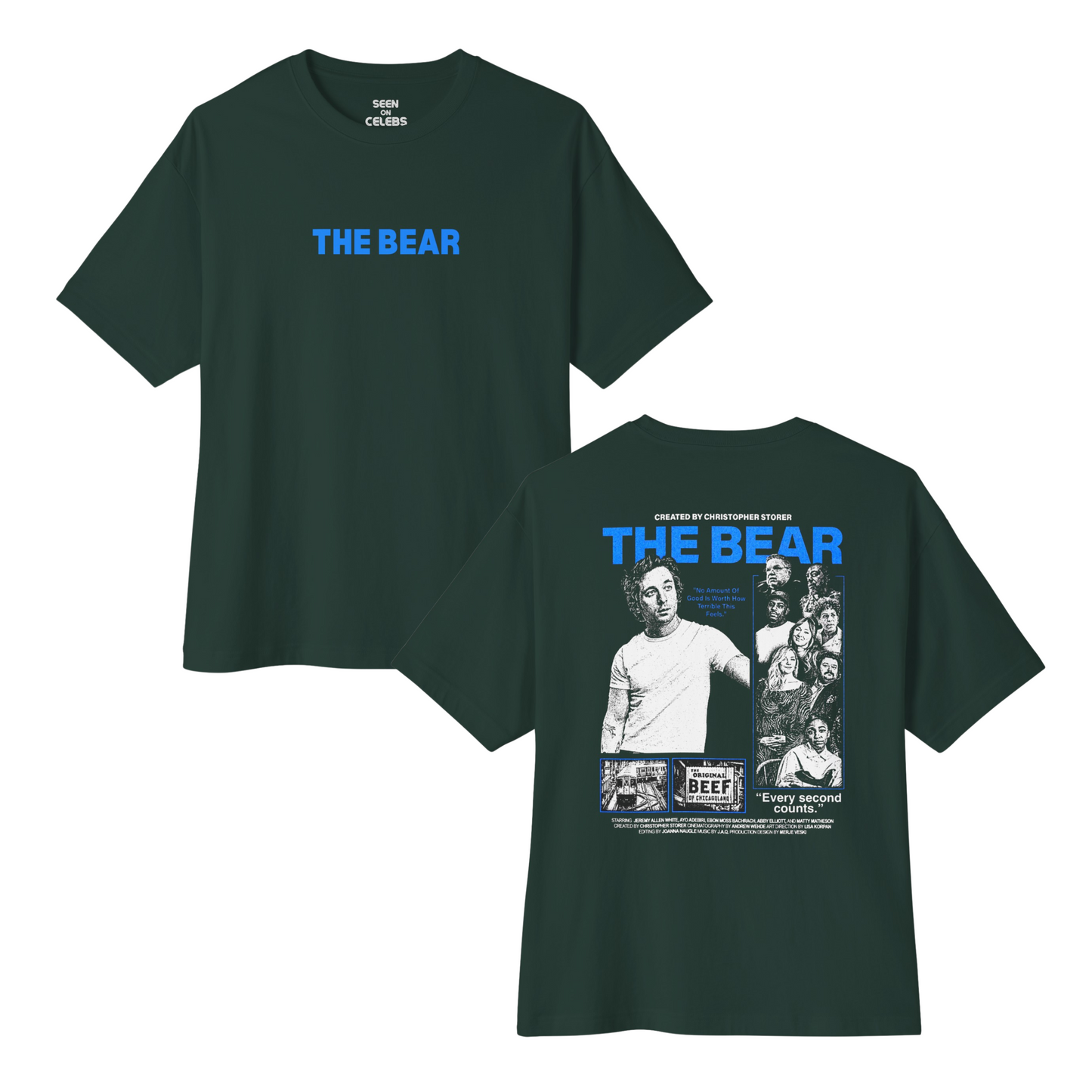 The Bear TV Show | Full Cast Chicago - Every Second Counts T-shirt | TV/Movie 2024 Viral Tee | 4 Colors - Unisex - seen on celebs