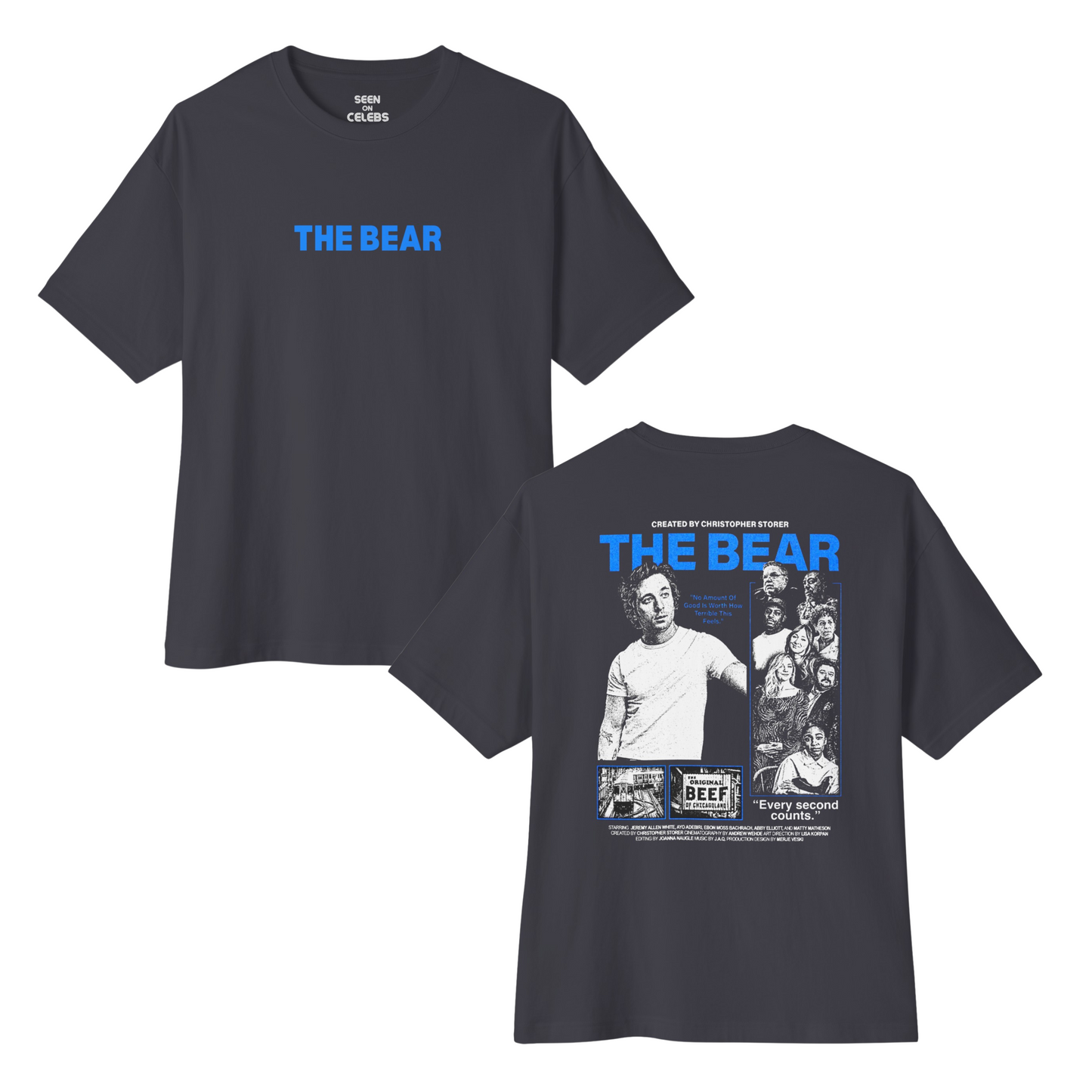 The Bear TV Show | Full Cast Chicago - Every Second Counts T-shirt | TV/Movie 2024 Viral Tee | 4 Colors - Unisex - seen on celebs