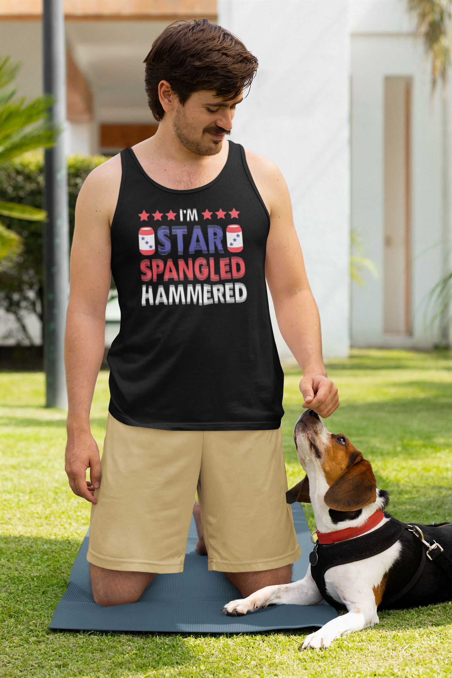 I'M STAR SPANGLED HAMMERED (Intentionally Blurry) Tanktop | Light Cotton | 4th Of July USA Funny Viral Tees | Unisex - 4 COLORS - seen on celebs