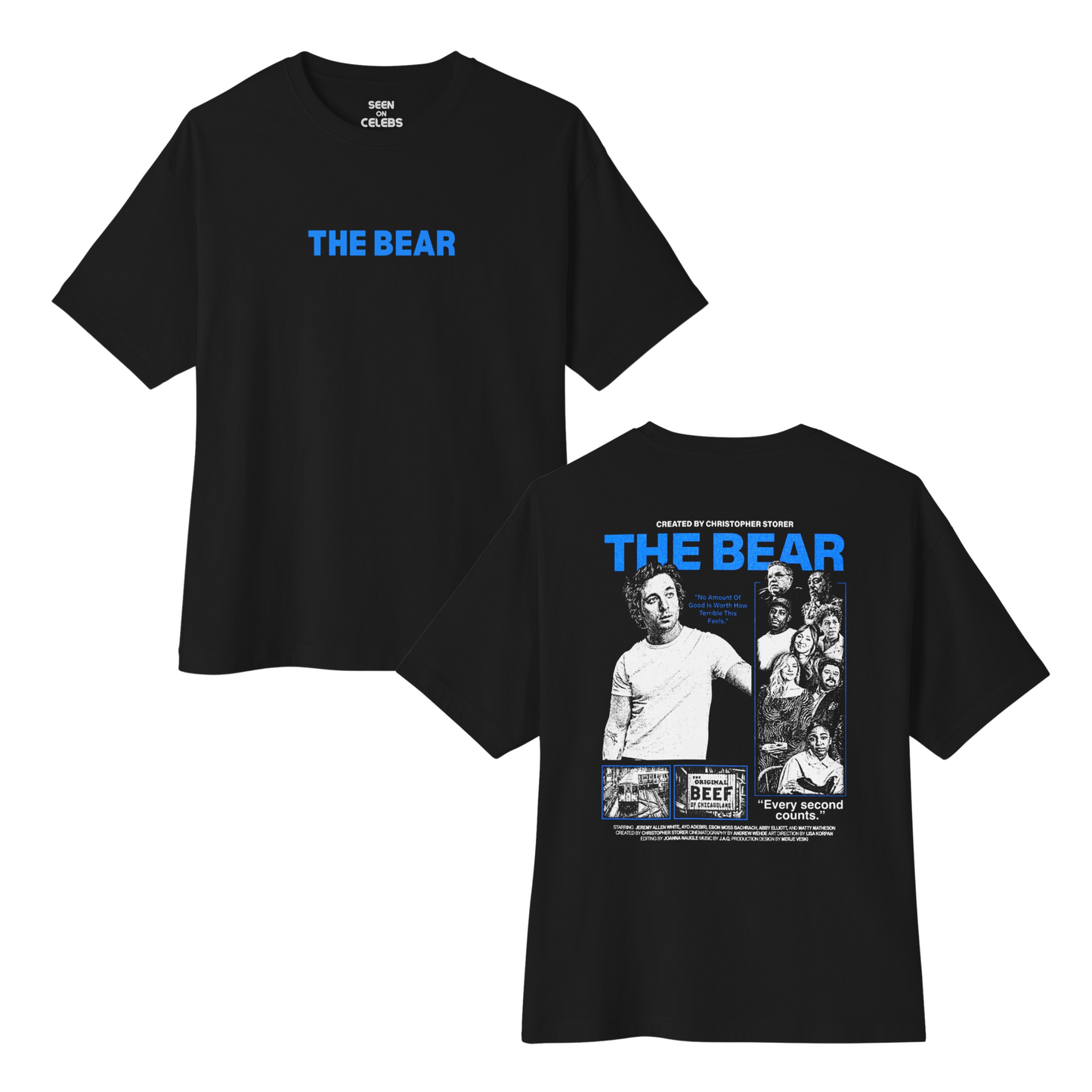 The Bear TV Show | Full Cast Chicago - Every Second Counts T-shirt | TV/Movie 2024 Viral Tee | 4 Colors - Unisex - seen on celebs