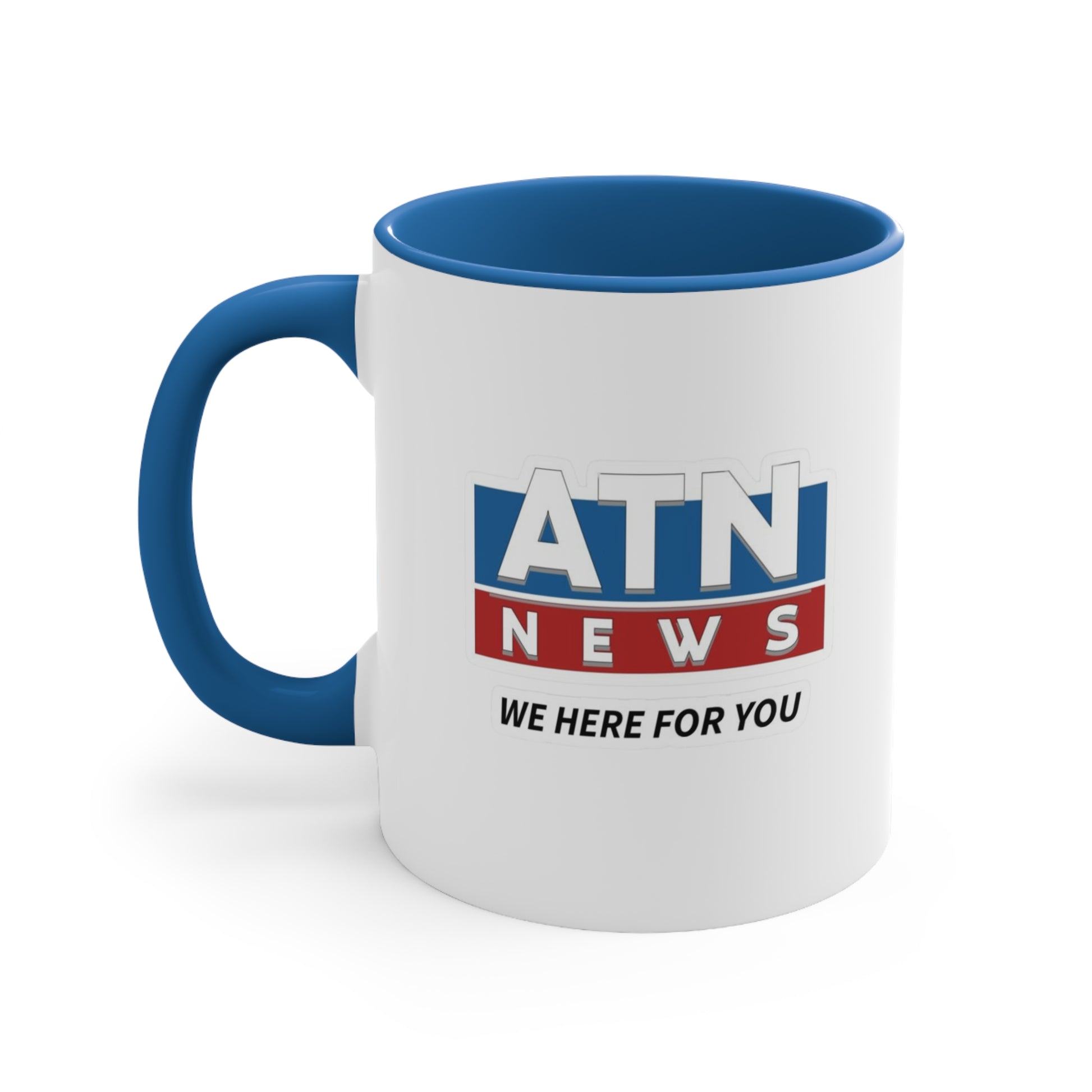 Succession TV SHOW | ATN News 'We Here For You' Accent Coffee Mug (11oz) | 2 Colors - seen on celebs