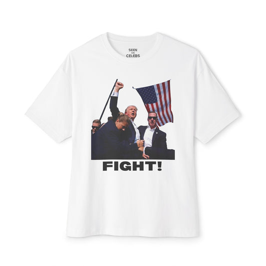 FIGHT! Trump (W/ Flag & Team) T-Shirt l Decision 2024 Viral Tee | 5 Colors - Unisex