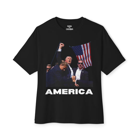 America! Trump (W/ Flag & Team) T-Shirt l Decision 2024 Viral Tee | 5 Colors - Unisex