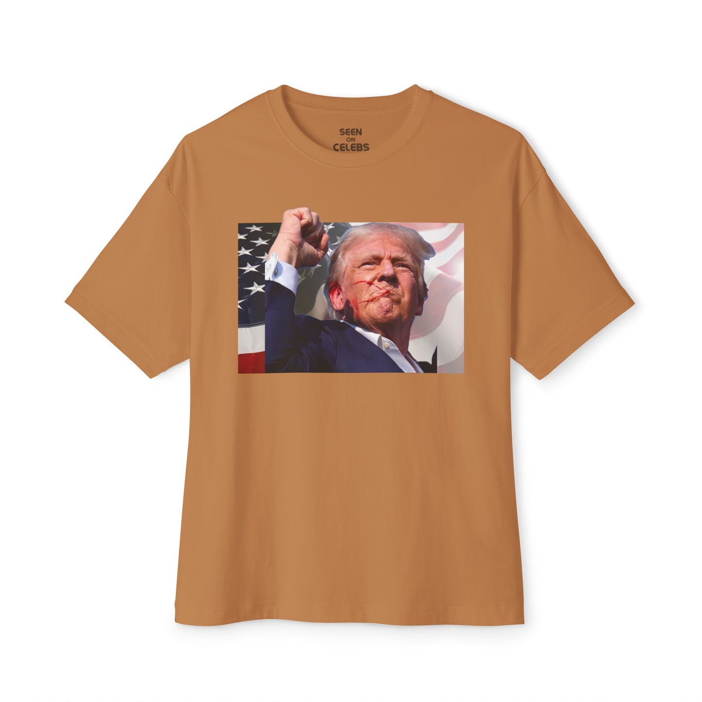 Iconic Photo of Trump with Flag T-Shirt l Decision 2024 Viral Tee | 5 Colors - Unisex