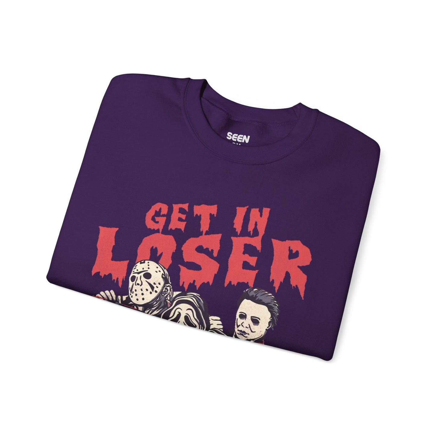 Get In Loser, We're Going Killing Jason Scream Micheal Myers Crewneck Sweater | Halloween Related, Spooky Horror Vibes | 3 Colors