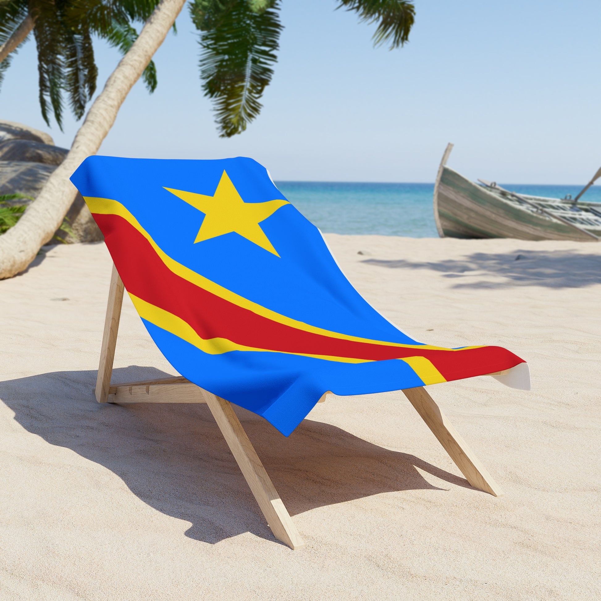 Democratic Republic of The Congo Flag Beach Towel | Quality & Long Lasting - 2 Sizes - seen on celebs