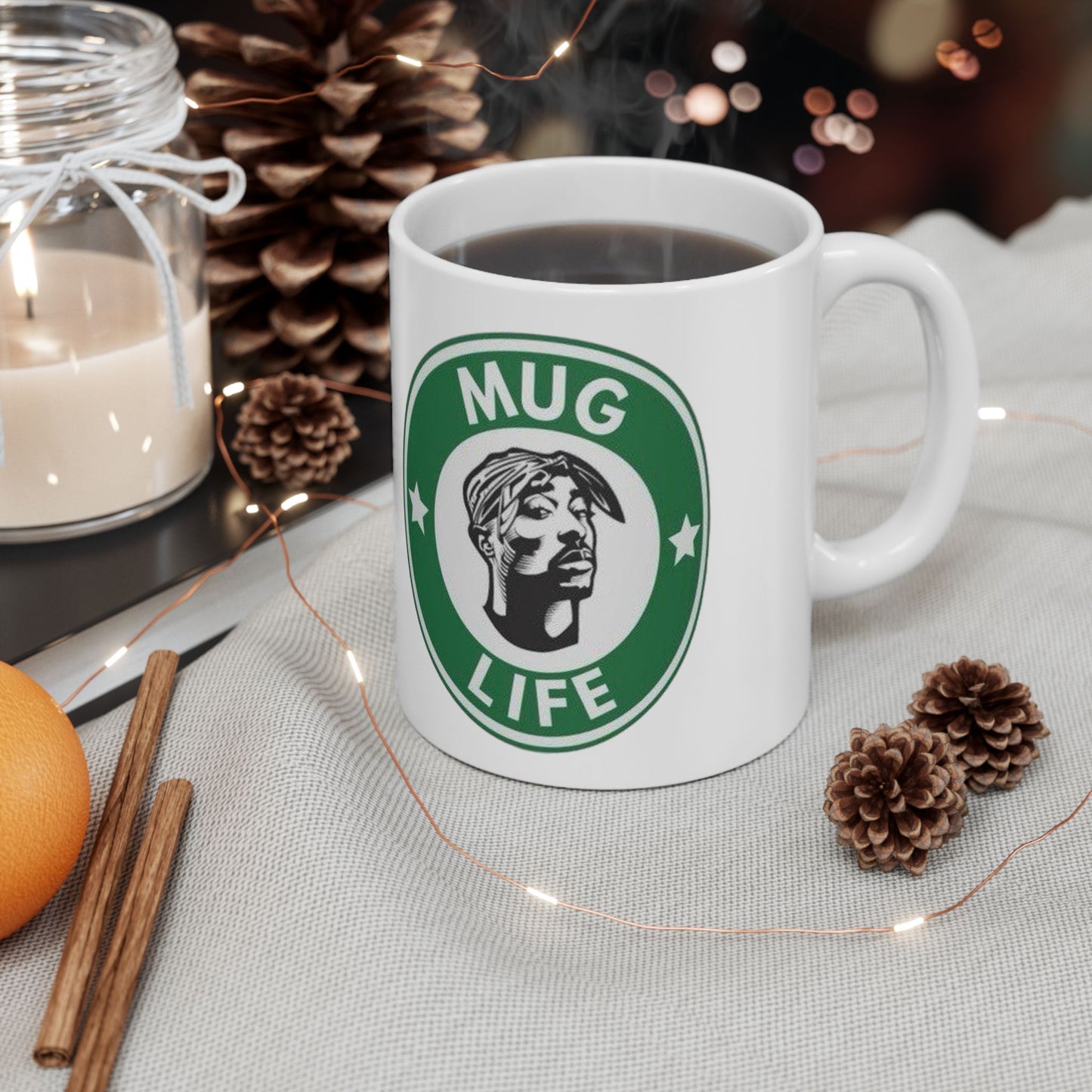 Mug Life Thug Life Coffee Mug | Viral Funny Hip Hop Rap Culture | 11 or 15 Ounces