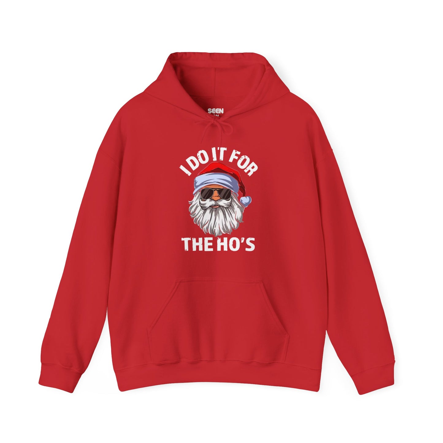 I Do It For The Ho's Santa Claus Christmas Hoodie | Xmas Jingle Bells | 3 Colors