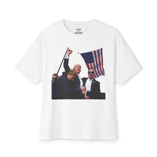 Iconic Picture Trump (W/ Flag & Team - No Writing) T-Shirt l Decision 2024 Viral Tee | 5 Colors - Unisex