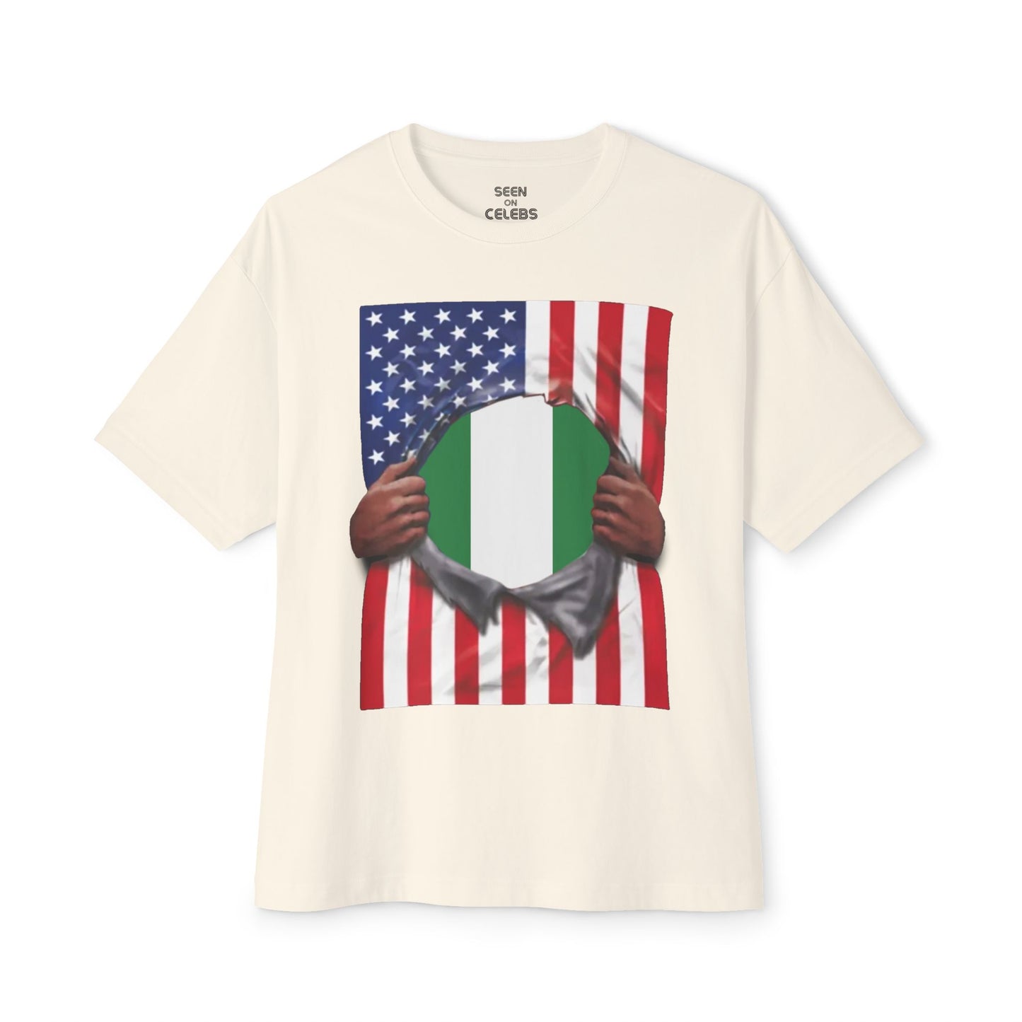 Nigeria Flag + USA Flag Pride T-shirt | Nigerian + American Flag Rip 4th Of July | Viral Tees | Unisex - 3 Colors