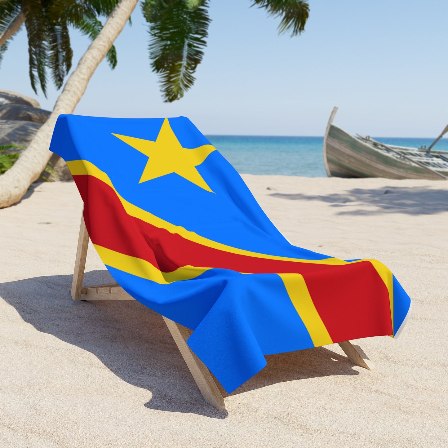 Democratic Republic of The Congo Flag Beach Towel | Quality & Long Lasting - 2 Sizes - seen on celebs