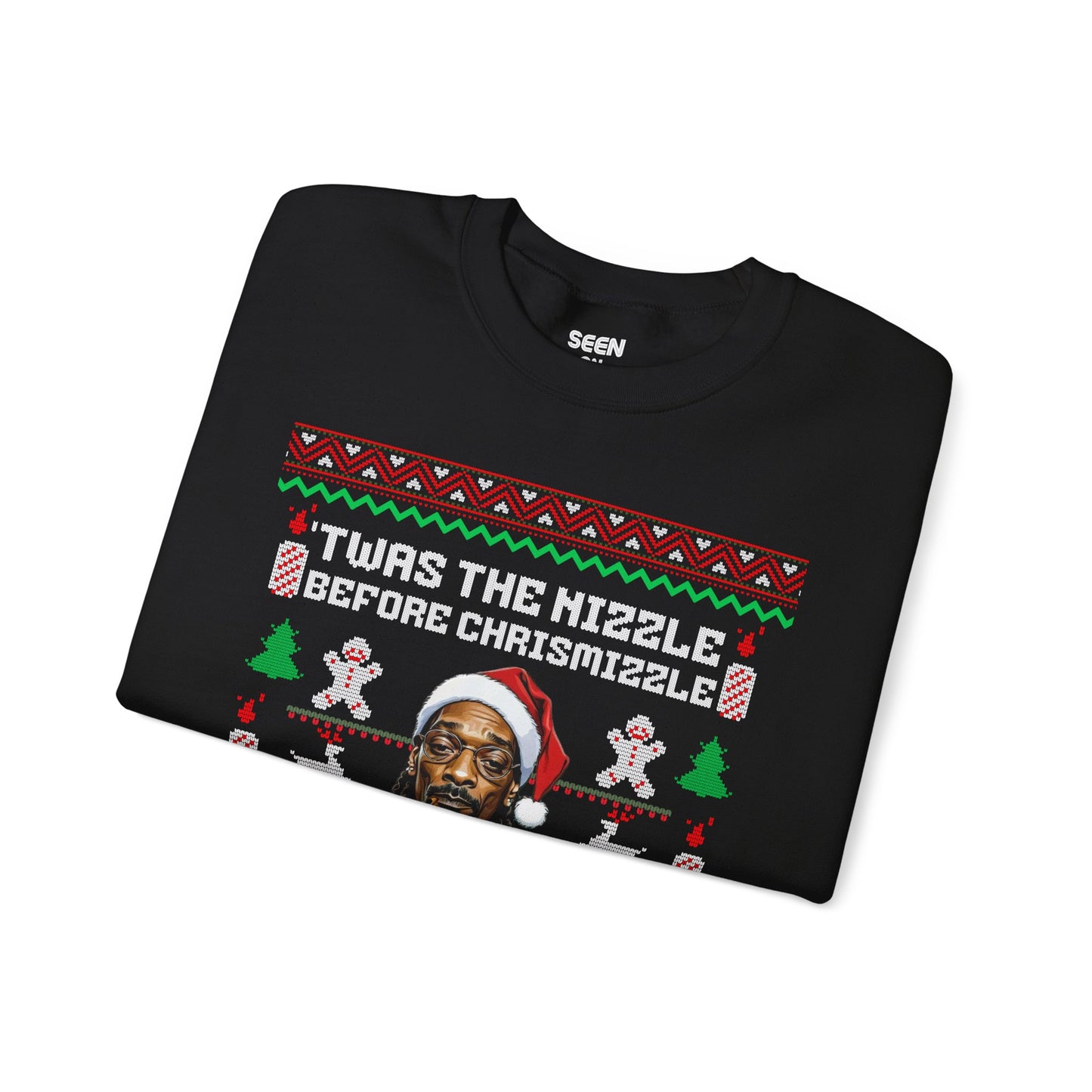 Snoop Ugly Christmas Sweater Twas the Nizzle Dogg Hip Hop | Funny Xmas | 3 Colors