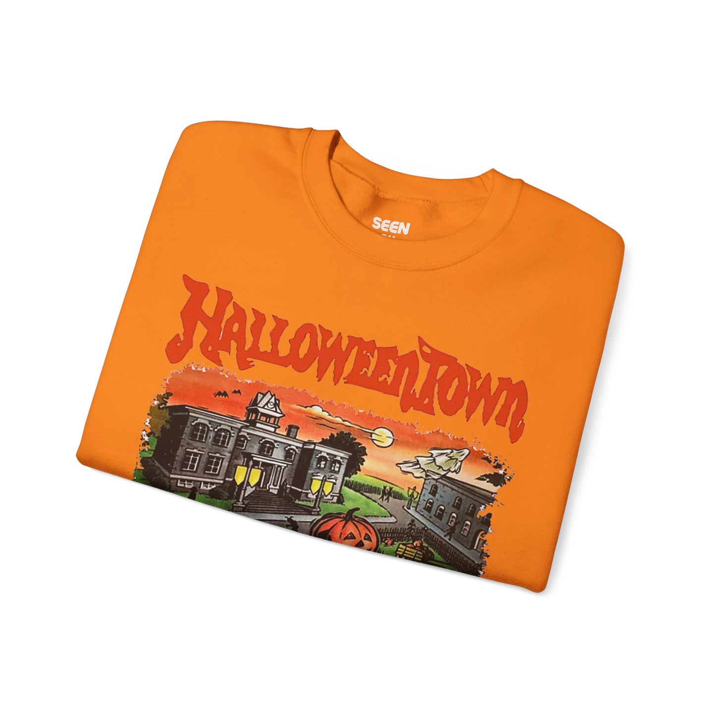 Retro Halloweentown Est 1998 University Crewneck Sweater | Halloween Related, Boo Scary Spooky Horror Costume Vibes | 3 Colors - Unisex